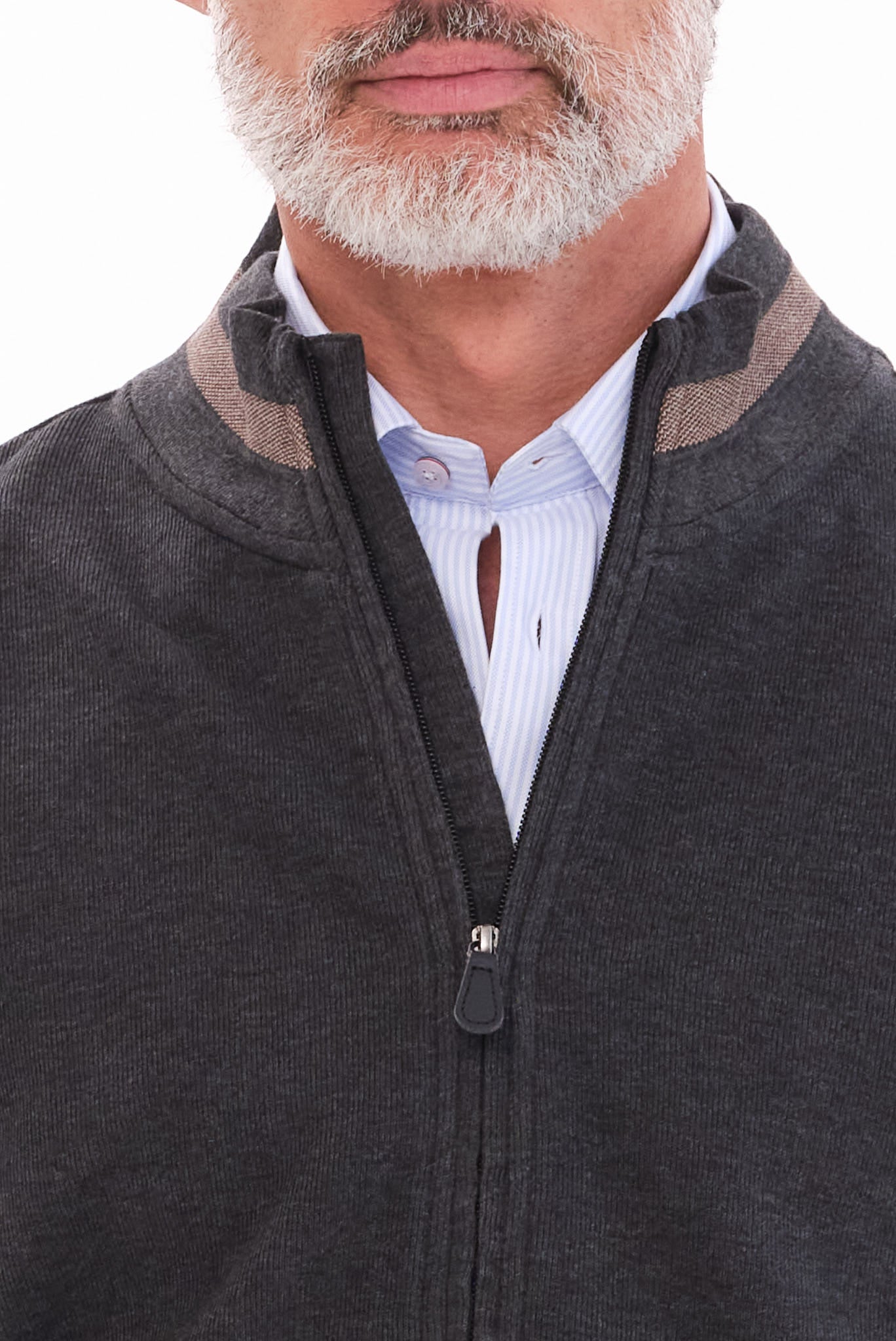 ΑΝΔΡΙΚΗ ΖΑΚΕΤΑ CARDIGAN PORTOBELLO'S ΣΤΟ ΧΡΩΜΑ ΤΟΥ ΓΡΑΦΙΤΗ REGULAR FIT