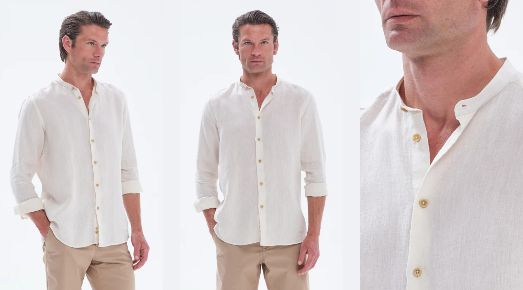 λευκό λινό πουκάμισο ανδρικό καλοκαιρινό look