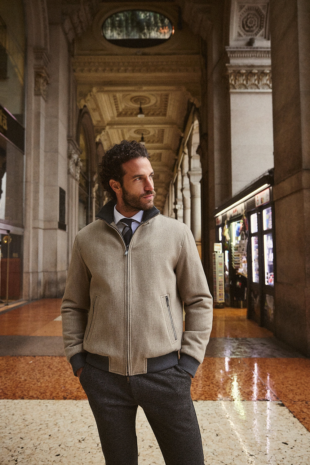 ΑΝΔΡΙΚΟ ΜΠΕΖ ΣΚΟΥΡΟ ΤΖΑΚΕΤ PORTOBELLO'S REGULAR FIT