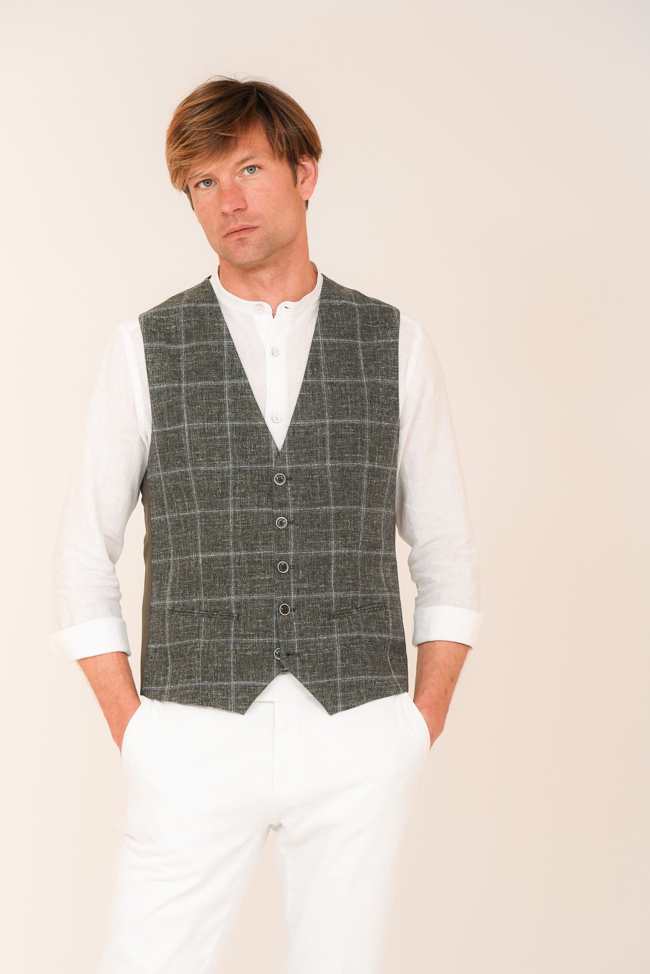 ΑΝΔΡΙΚΟ ΓΙΛΕΚΟ PORTOBELLO'S ΛΑΔΙ ΣΕ WINDOWPANE ΣΧΕΔΙΟ