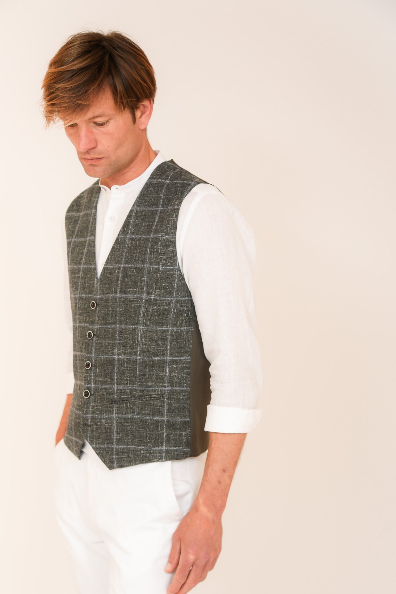 ΑΝΔΡΙΚΟ ΓΙΛΕΚΟ PORTOBELLO'S ΛΑΔΙ ΣΕ WINDOWPANE ΣΧΕΔΙΟ