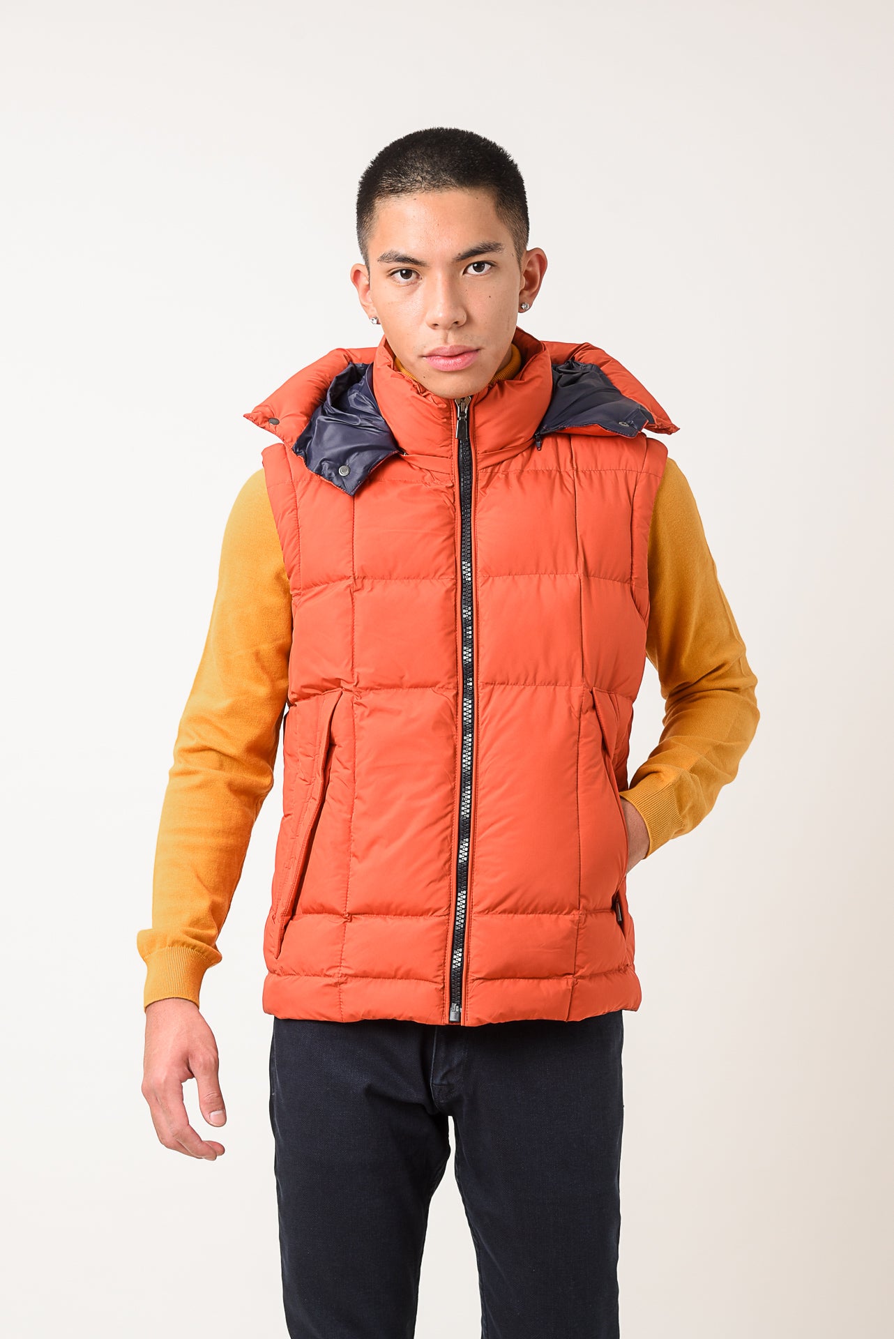 ΑΝΔΡΙΚΟ ΜΠΟΥΦΑΝ ΑΜΑΝΙΚΟ-ΓΙΛΕΚΟ PORTOBELLO'S ΜΕ ΚΟΥΚΟΥΛΑ ΣΕ ΠΟΡΤΟΚΑΛΙ ΑΠΟΧΡΩΣΗ