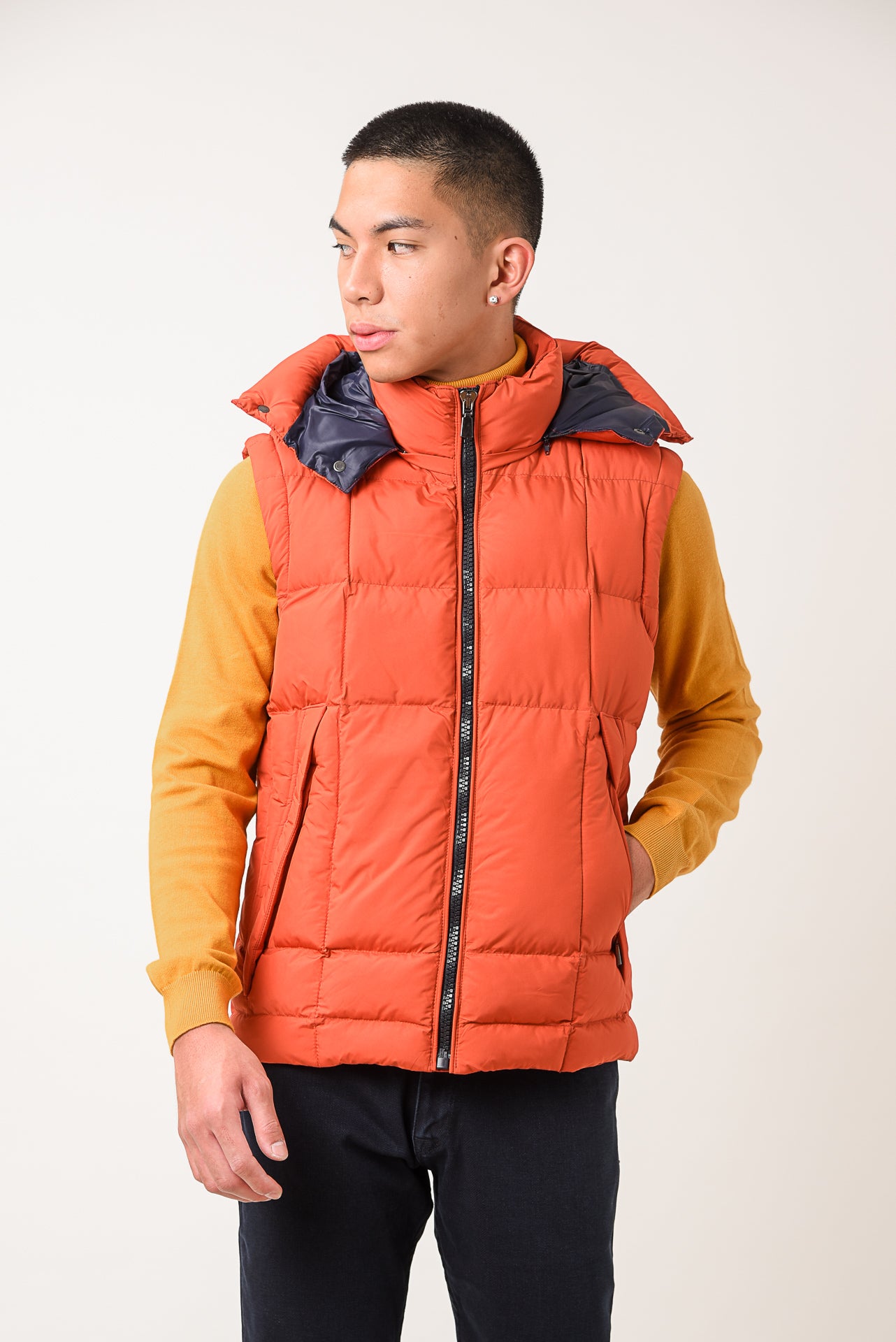 ΑΝΔΡΙΚΟ ΜΠΟΥΦΑΝ ΑΜΑΝΙΚΟ-ΓΙΛΕΚΟ PORTOBELLO'S ΜΕ ΚΟΥΚΟΥΛΑ ΣΕ ΠΟΡΤΟΚΑΛΙ ΑΠΟΧΡΩΣΗ