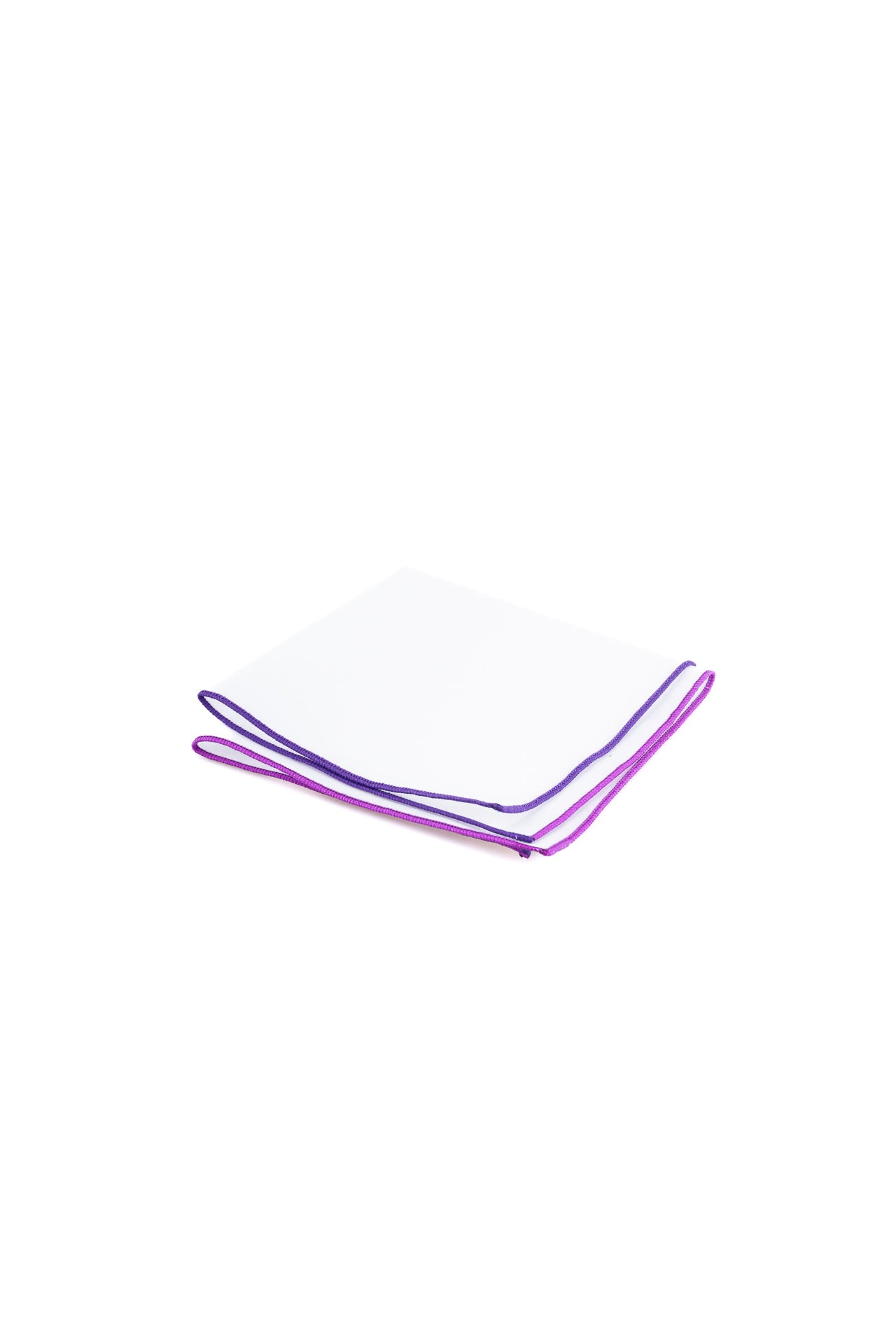 ΑΝΔΡΙΚΟ ΜΑΝΤΗΛΙ ΠΟΣΕΤ PORTOBELLO'S ΛΕΥΚΟ με μωβ & λιλά μπορντούρα