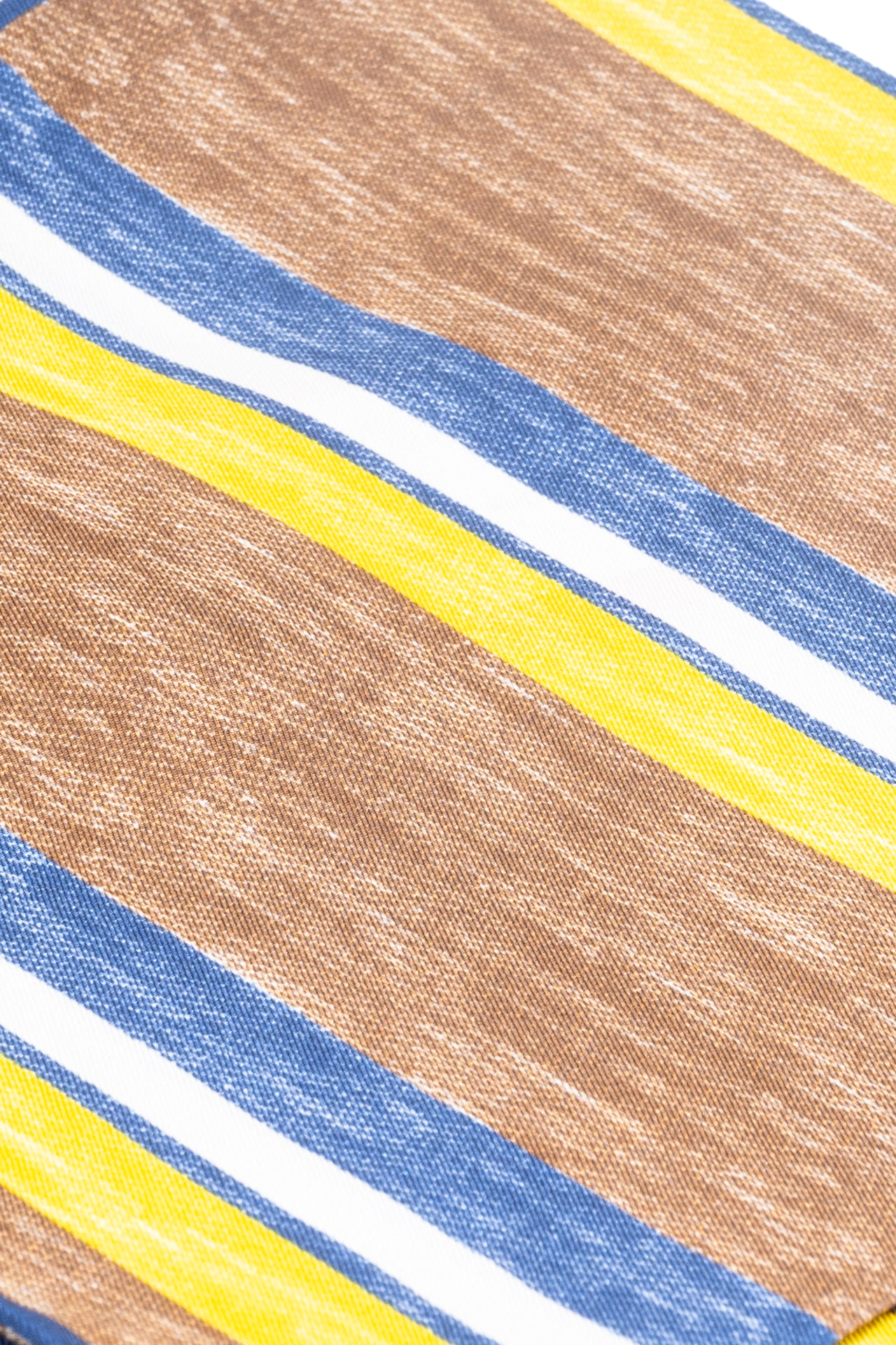 ΑΝΔΡΙΚΟ ΜΑΝΤΗΛΙ ΠΟΣΕΤ PORTOBELLO'S ΚΙΤΡΙΝΟ με καφέ μπλε & λευκές ρίγες