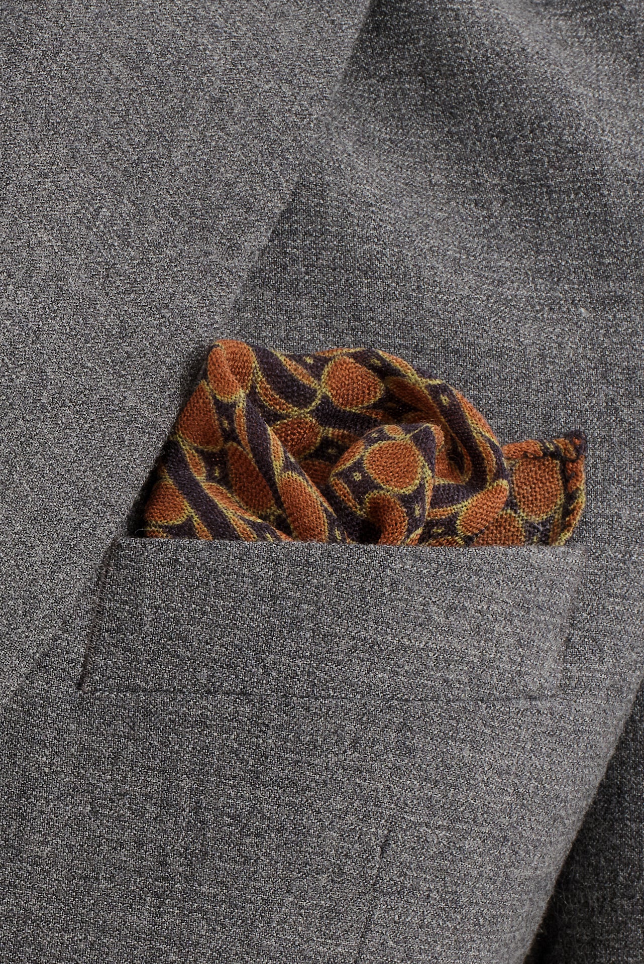 ΜΑΝΤΗΛΙ ΠΟΣΕΤ ΜΑΛΛΙΝΟ PORTOBELLO'S ΣΕ ΚΑΦΕ ΧΡΩΜΑ ΚΑΙ ΠΟΡΤΟΚΑΛΙ ΜΟΤΙΒΟ