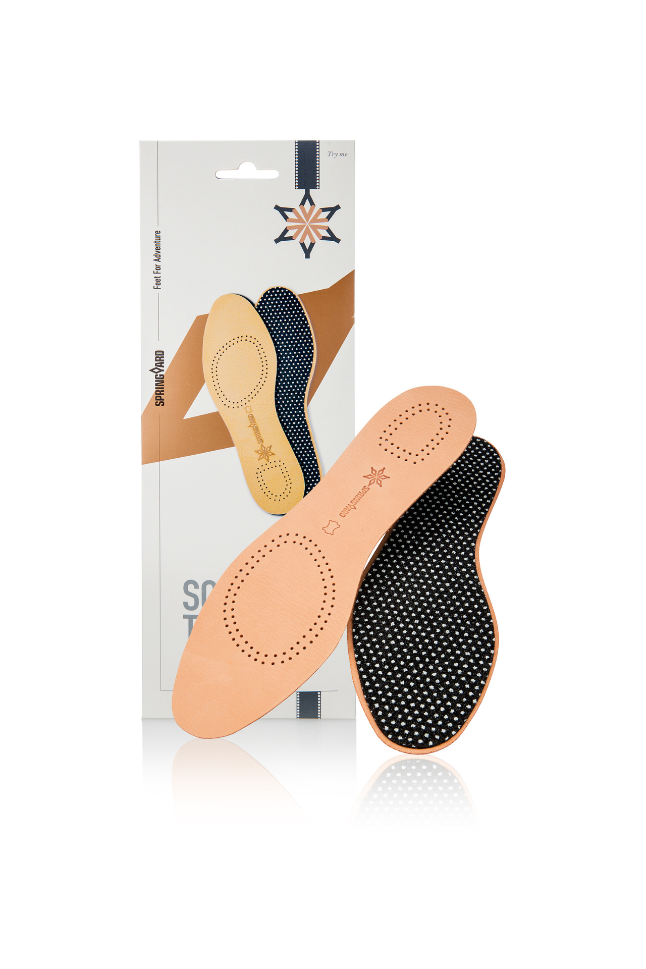 Leather Insoles Natural Springyard - Δερμάτινοι πάτοι