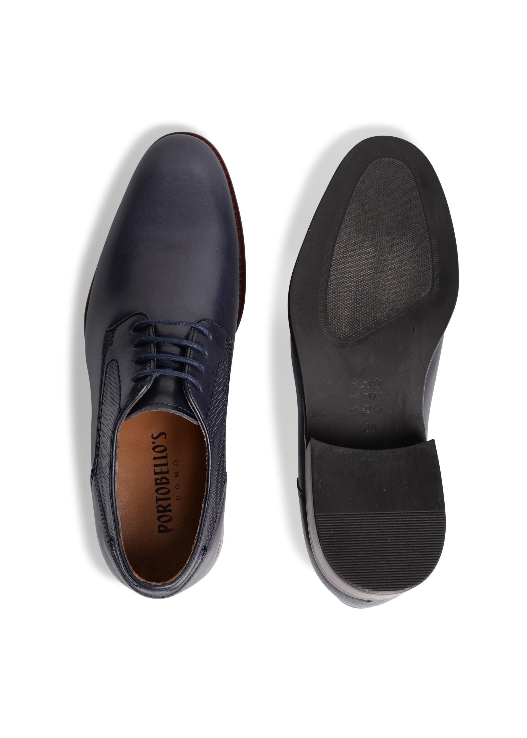 ΑΝΔΡΙΚΑ ΠΑΠΟΥΤΣΙΑ DERBY PORTOBELLO'S ΜΠΛΕ ΜΕ ΚΑΦΕ ΛΕΠΤΟΜΕΡΕΙΕΣ