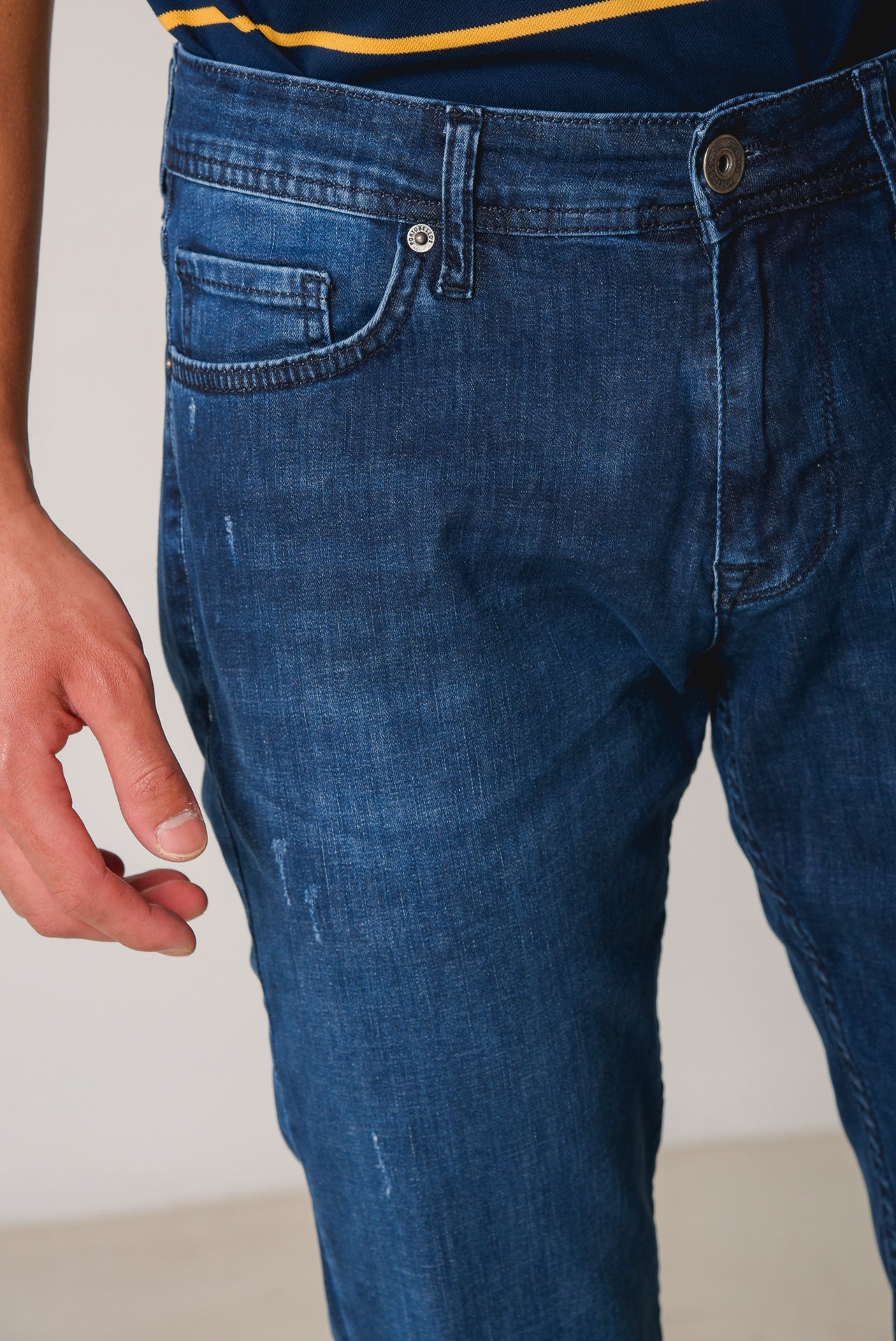 ΑΝΔΡΙΚΟ JEAN PORTOBELLO'S ΣΕ ΚΑΝΟΝΙΚΗ ΓΡΑΜΜΗ ΚΑΙ ΜΠΛΕ ΑΠΟΧΡΩΣΗ