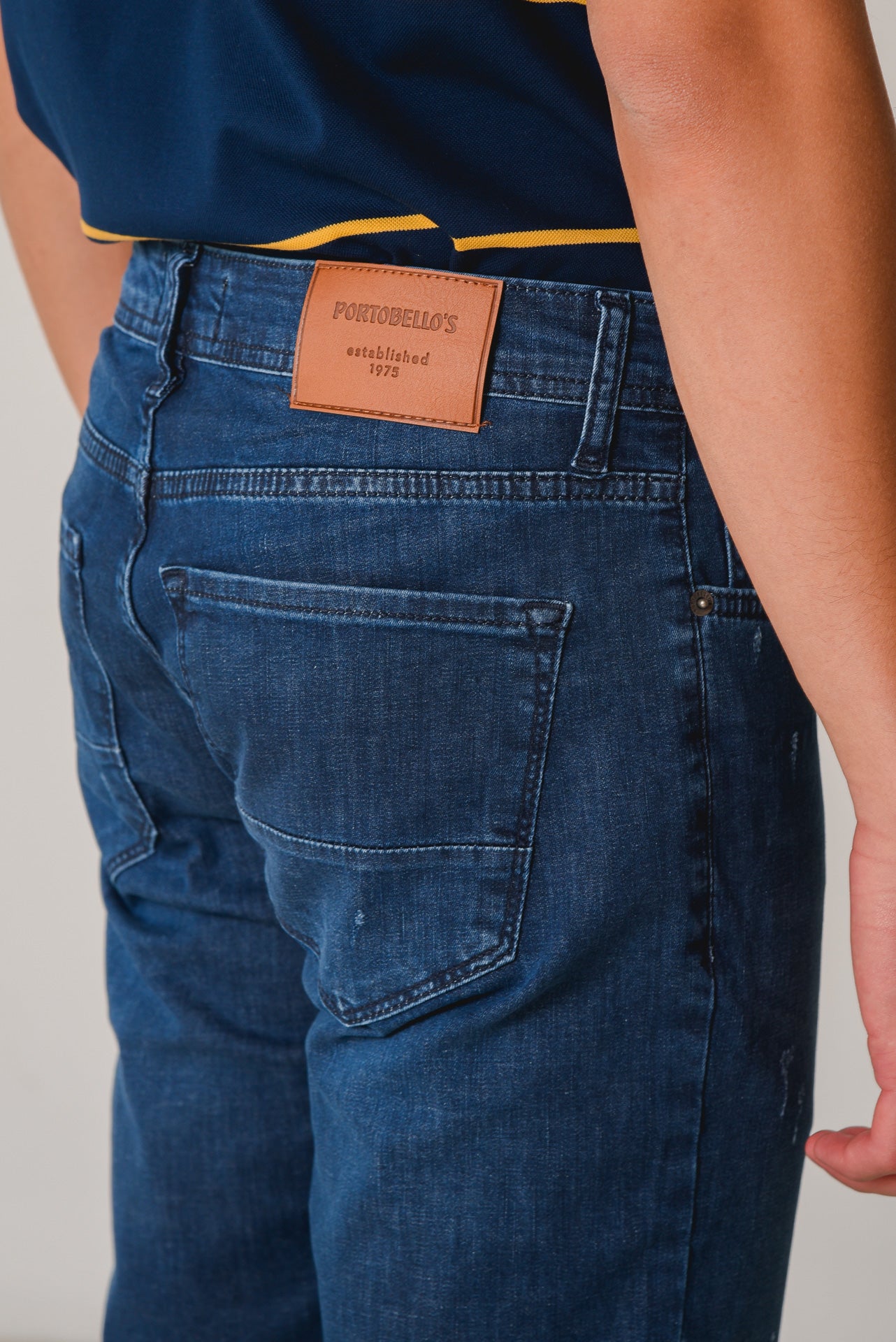 ΑΝΔΡΙΚΟ JEAN PORTOBELLO'S ΣΕ ΚΑΝΟΝΙΚΗ ΓΡΑΜΜΗ ΚΑΙ ΜΠΛΕ ΑΠΟΧΡΩΣΗ