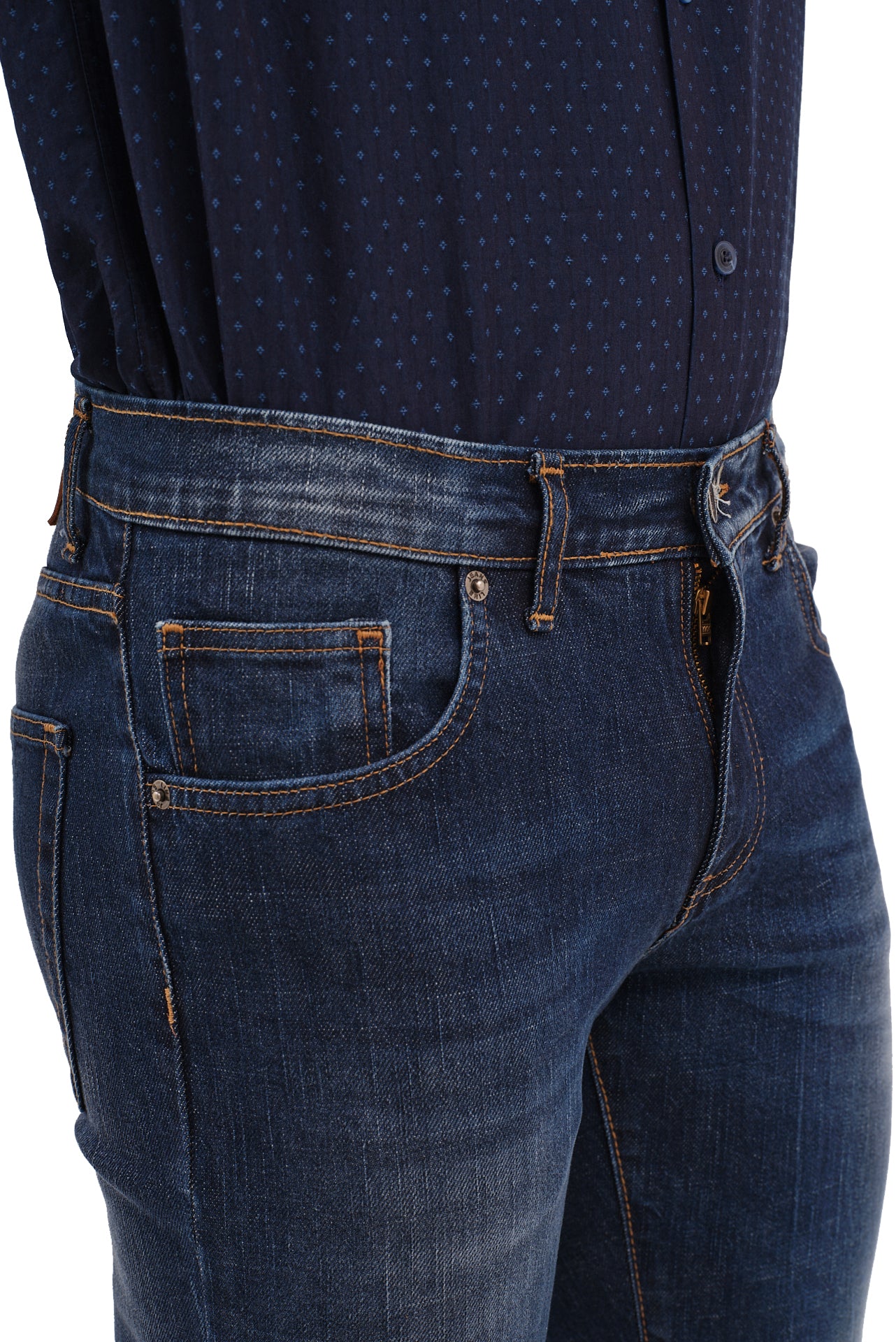 ΑΝΔΡΙΚΟ JEAN PORTOBELLO'S ΣΕ ΜΠΛΕ ΧΡΩΜΑ ΚΑΙ SLIM FIT ΓΡΑΜΜΗ