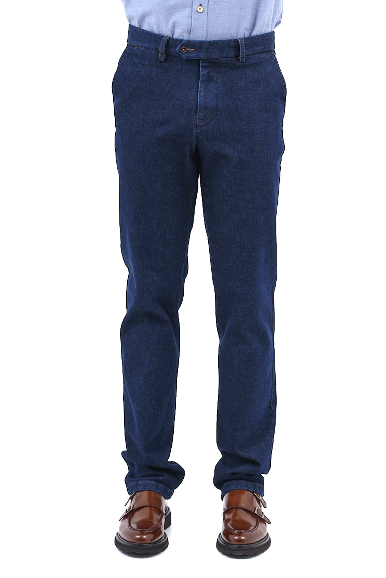 ΑΝΔΡΙΚΟ JEAN CHINOS ΣΕ REGULAR FIT ΚΑΙ ΜΠΛΕ ΑΠΟΧΡΩΣΗ