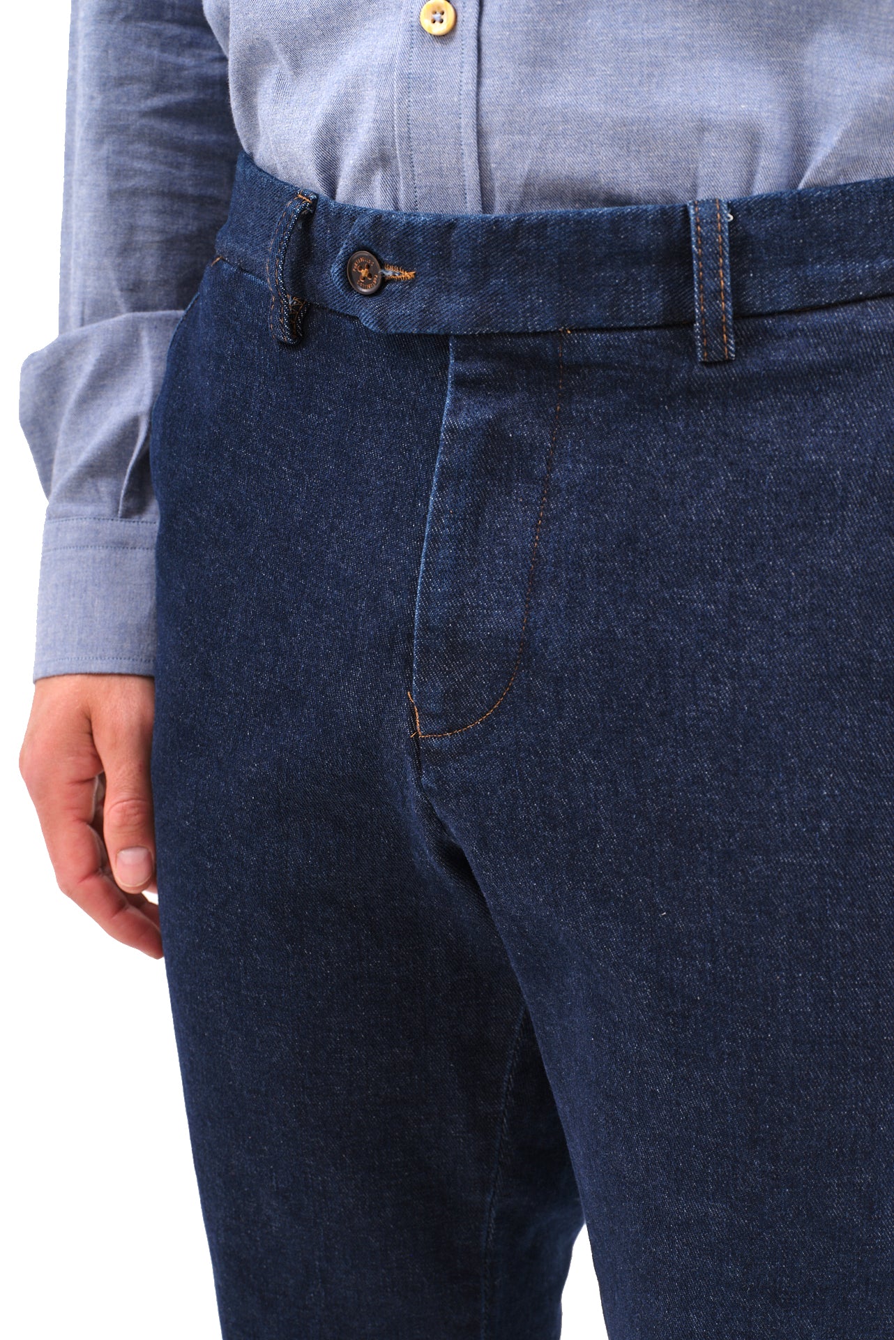 ΑΝΔΡΙΚΟ JEAN CHINOS ΣΕ REGULAR FIT ΚΑΙ ΜΠΛΕ ΑΠΟΧΡΩΣΗ