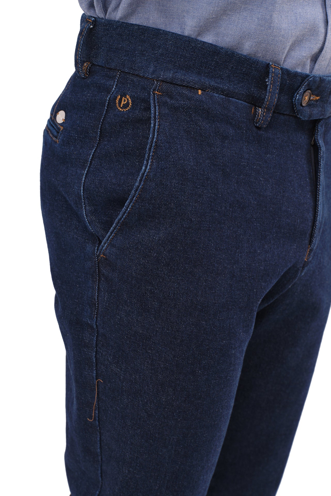 ΑΝΔΡΙΚΟ JEAN CHINOS ΣΕ REGULAR FIT ΚΑΙ ΜΠΛΕ ΑΠΟΧΡΩΣΗ