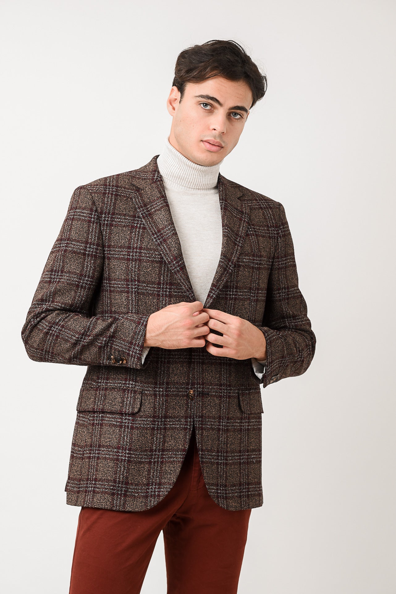 ΑΝΔΡΙΚΟ ΚΑΡΟ ΣΑΚΑΚΙ PORTOBELLO'S ΣΕ ΚΑΦΕ ΧΡΩΜΑ ΜΕ ΜΠΟΡΝΤΟ ΚΑΡΟ ANGELICO