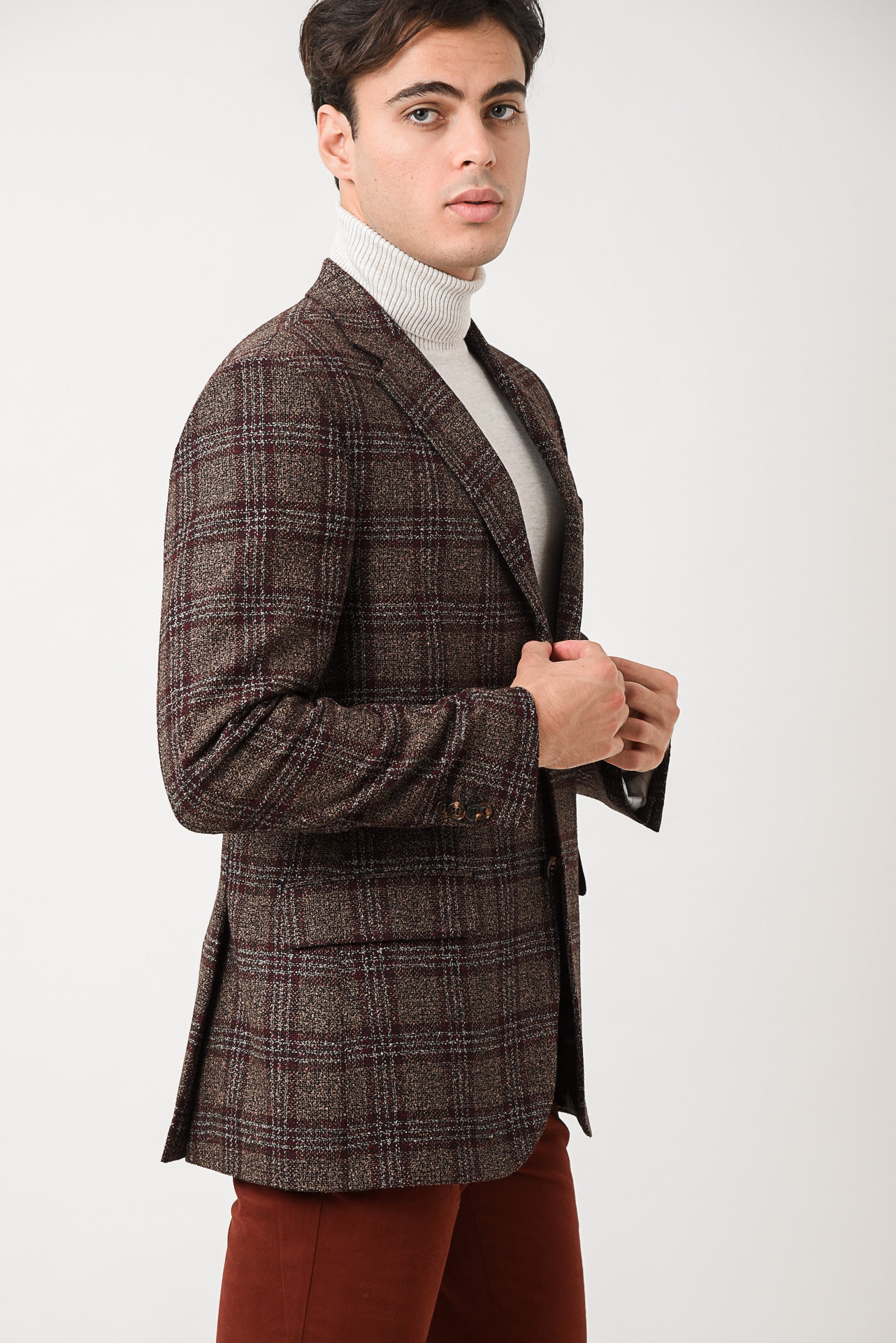 ΑΝΔΡΙΚΟ ΚΑΡΟ ΣΑΚΑΚΙ PORTOBELLO'S ΣΕ ΚΑΦΕ ΧΡΩΜΑ ΜΕ ΜΠΟΡΝΤΟ ΚΑΡΟ ANGELICO