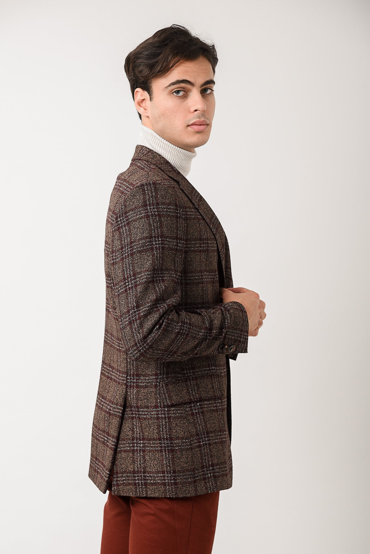 ΑΝΔΡΙΚΟ ΚΑΡΟ ΣΑΚΑΚΙ PORTOBELLO'S ΣΕ ΚΑΦΕ ΧΡΩΜΑ ΜΕ ΜΠΟΡΝΤΟ ΚΑΡΟ ANGELICO