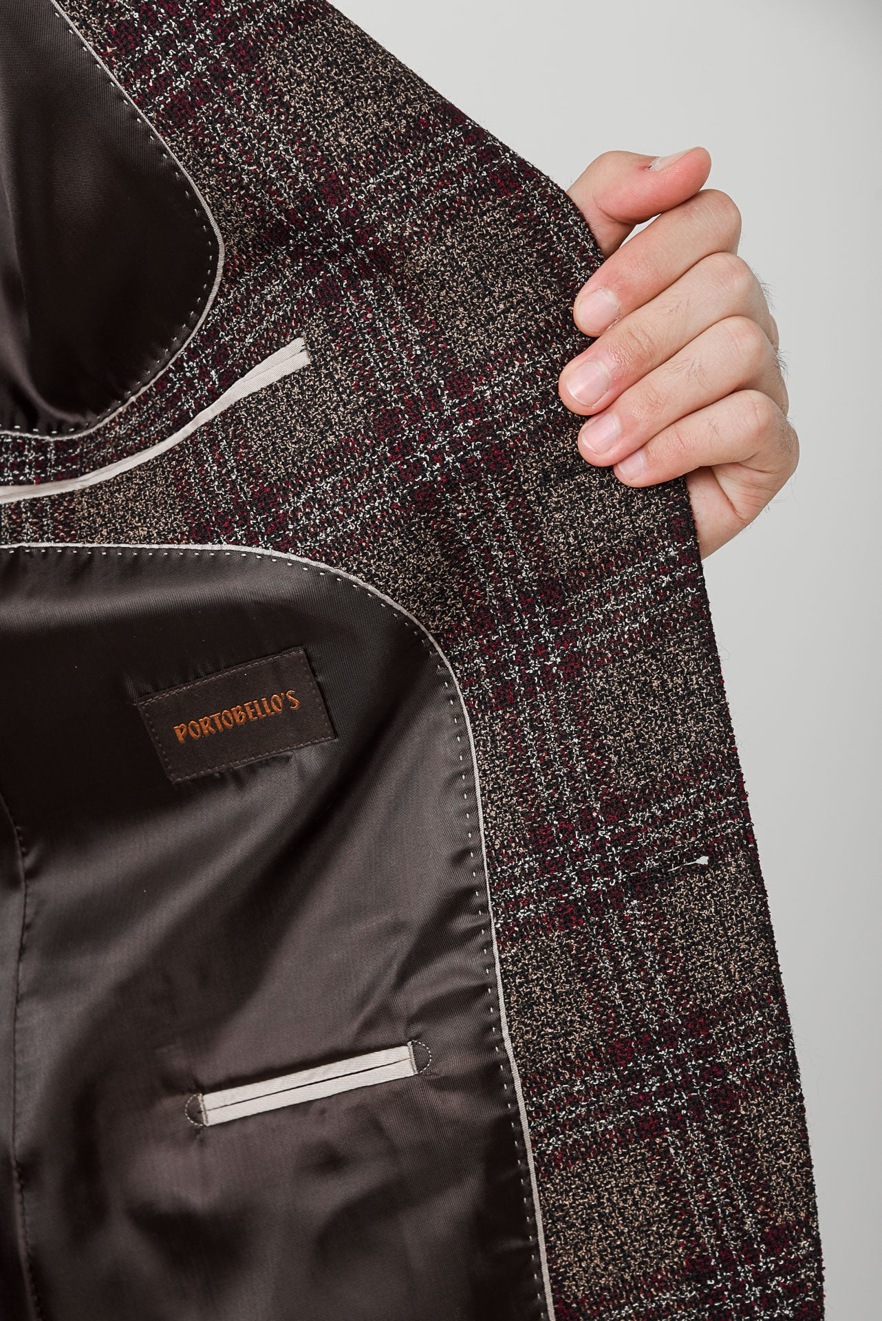 ΑΝΔΡΙΚΟ ΚΑΡΟ ΣΑΚΑΚΙ PORTOBELLO'S ΣΕ ΚΑΦΕ ΧΡΩΜΑ ΜΕ ΜΠΟΡΝΤΟ ΚΑΡΟ ANGELICO