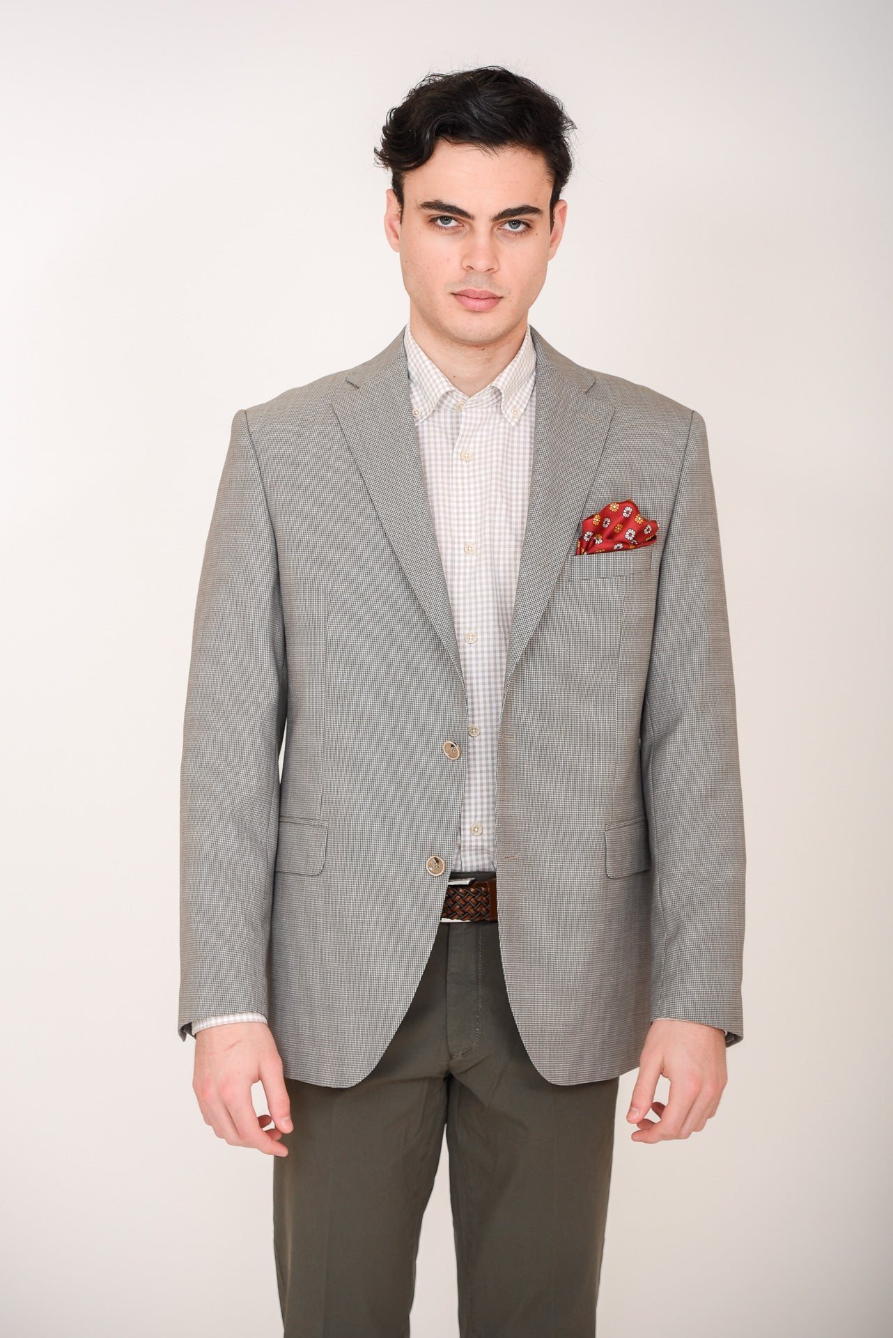 ΑΝΔΡΙΚΟ ΣΑΚΑΚΙ PORTOBELLOS ΓΚΡΙ ΜΠΕΖ ΜΕ ΜΙΚΡΟΣΧΕΔΙΟ ΚΑΙ ΥΦΑΣΜΑ MARLANE