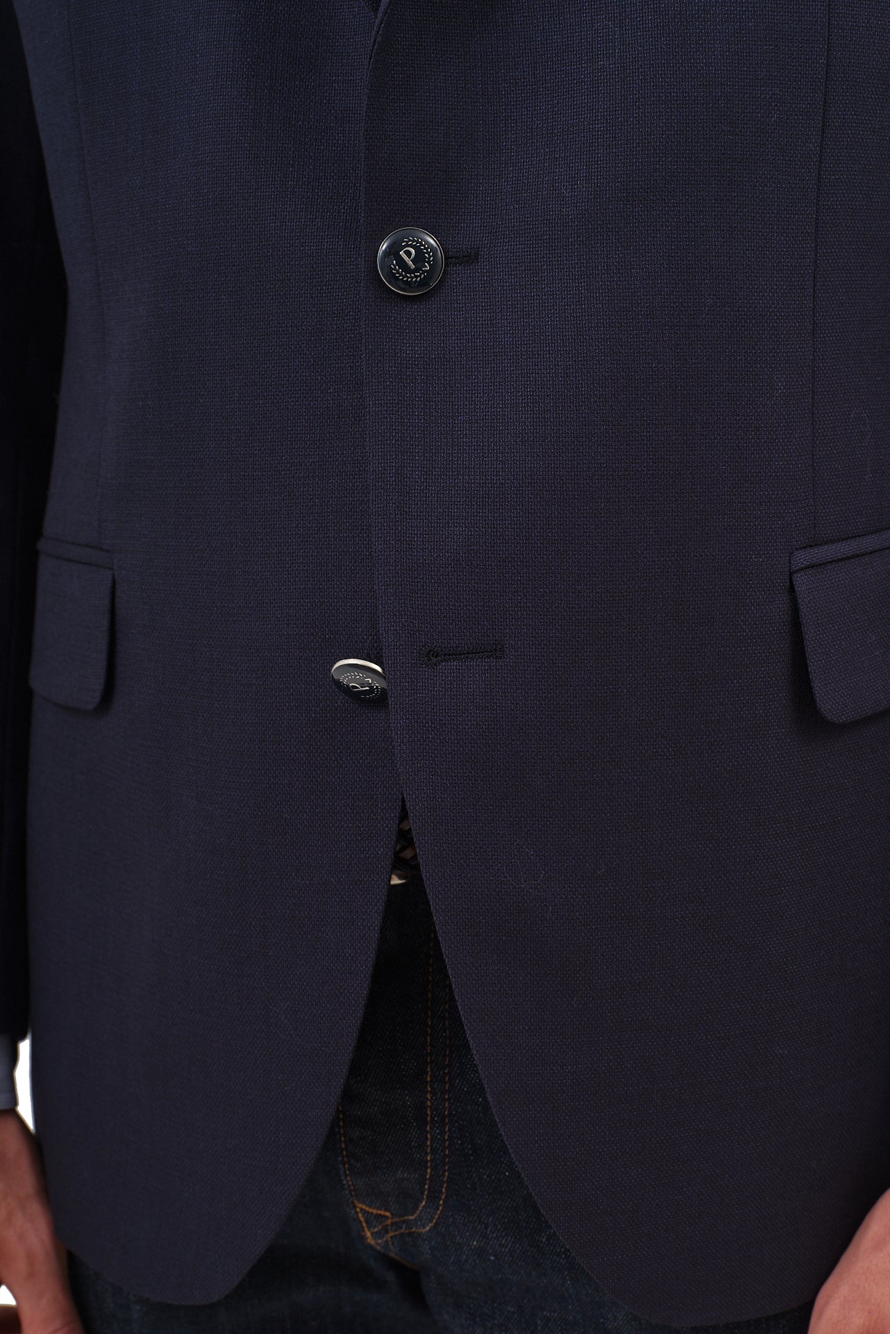 ΑΝΔΡΙΚΟ ΣΑΚΑΚΙ PORTOBELLO'S BLAZER ΣΕ ΜΠΛΕ ΣΚΟΥΡΟ ΧΡΩΜΑ ΜΕ ΥΦΑΣΜΑ MARLANE