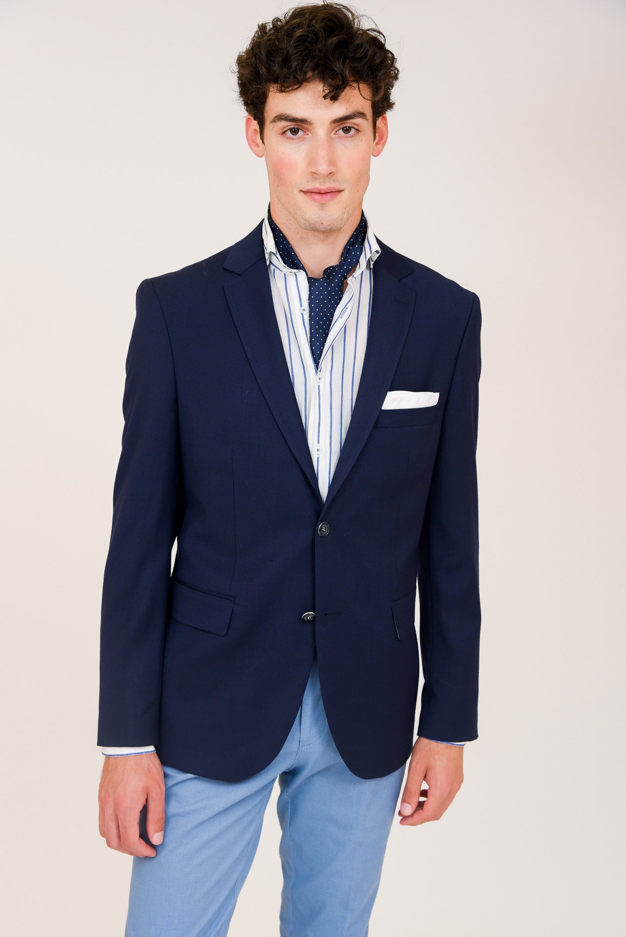 ΑΝΔΡΙΚΟ ΣΑΚΑΚΙ PORTOBELLO'S BLAZER ΣΕ NAVY BLUE ΧΡΩΜΑ ΚΑΙ ΥΦΑΣΜΑ ΤΗΣ MARLANE