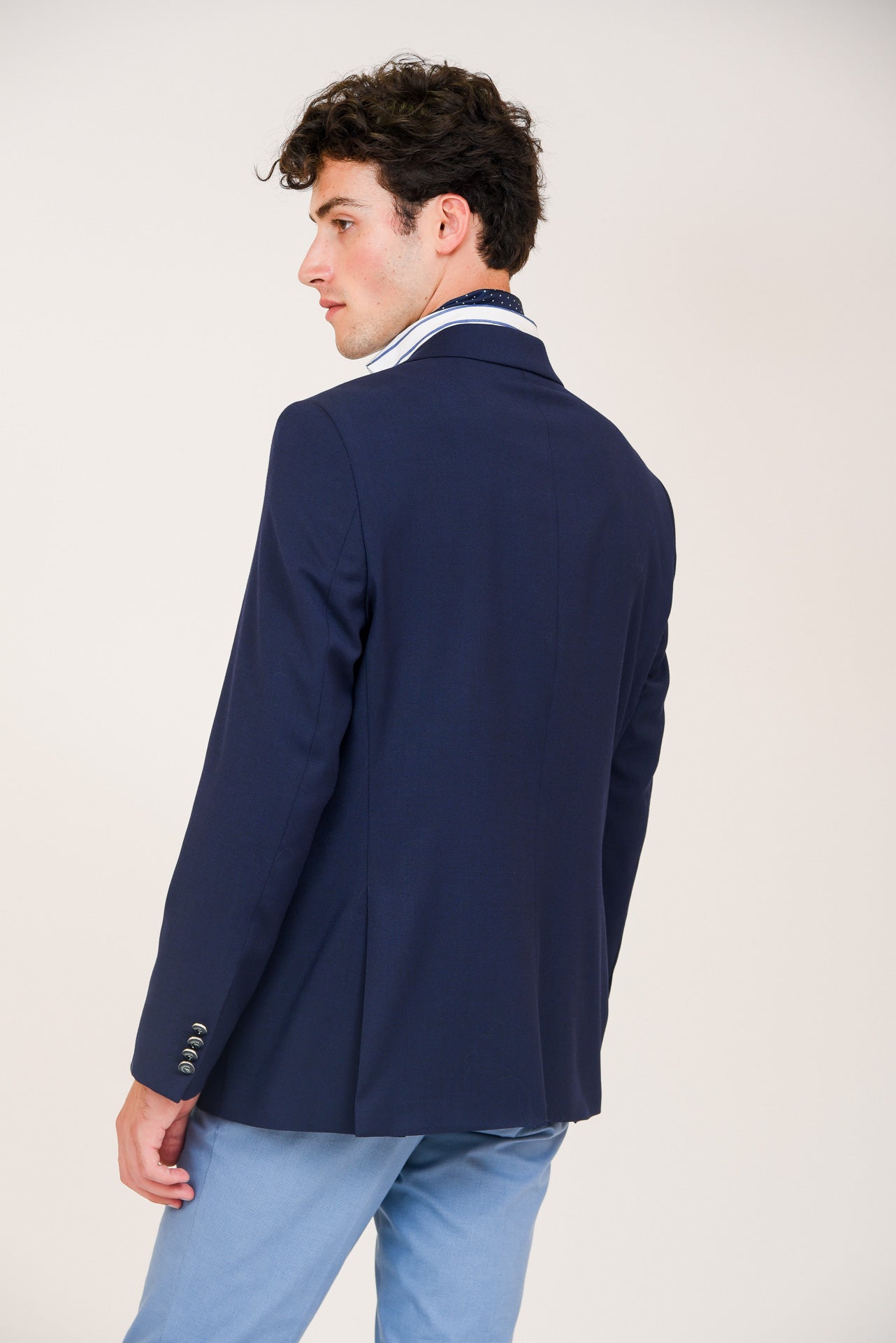 ΑΝΔΡΙΚΟ ΣΑΚΑΚΙ PORTOBELLO'S BLAZER ΣΕ NAVY BLUE ΧΡΩΜΑ ΚΑΙ ΥΦΑΣΜΑ ΤΗΣ MARLANE
