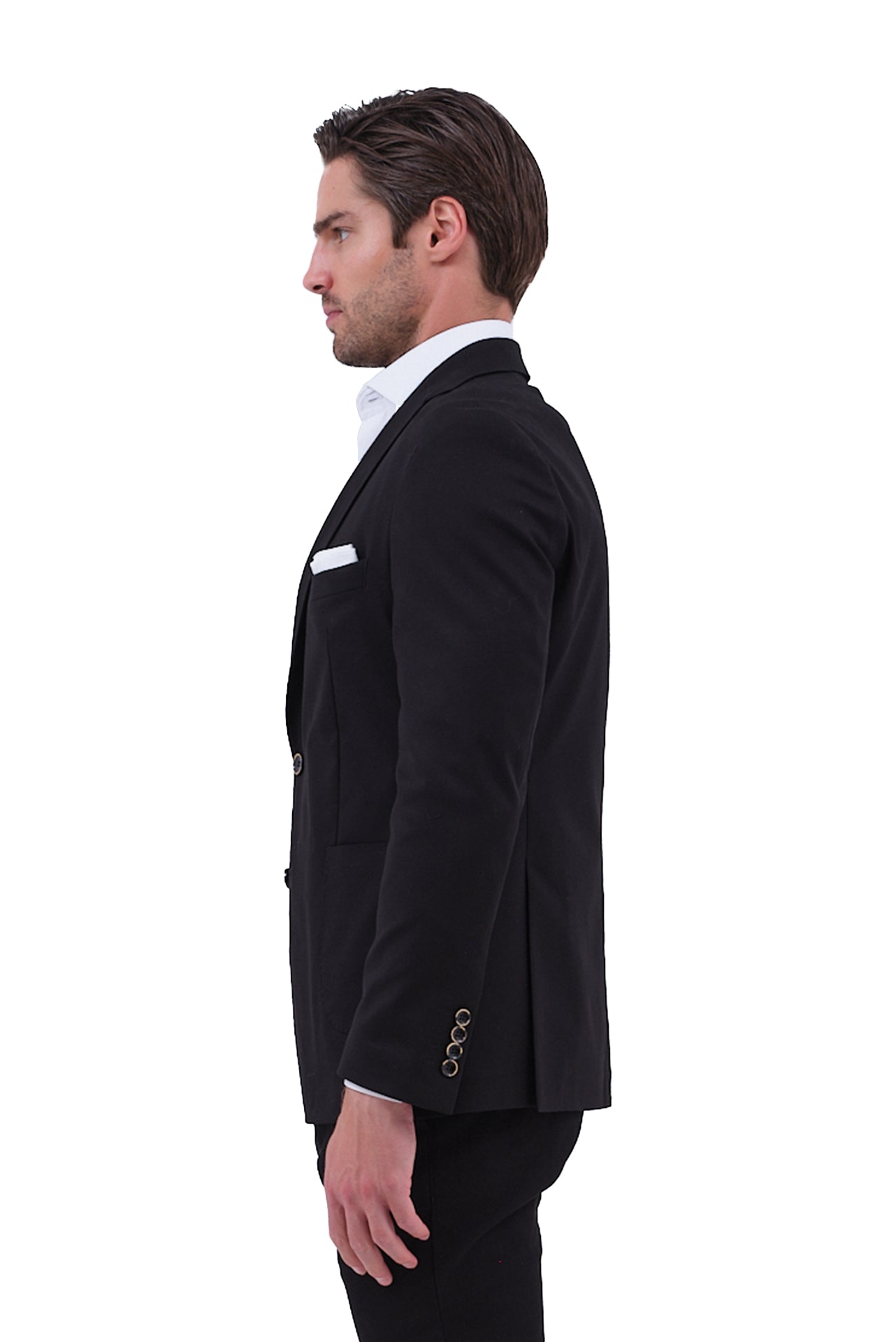 ΑΝΔΡΙΚΟ ΣΑΚΑΚΙ ΜΟΝΟΠΕΤΟ ΔΙΚΟΥΜΠΟ ΣΕ ΜΑΥΡΟ ΧΡΩΜΑ SLIM FIT