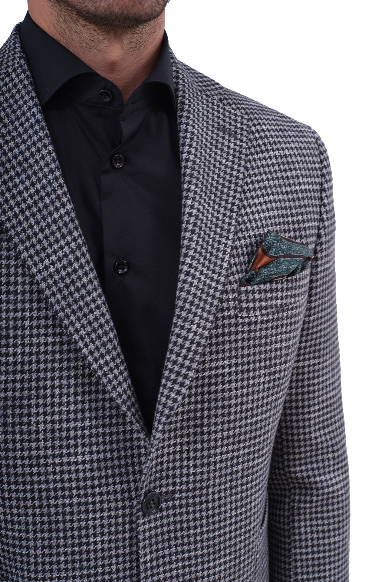 ΑΝΔΡΙΚΟ ΣΑΚΑΚΙ ΣΚΟΥΡΟ ΓΚΡΙ PORTOBELLO'S ΜΕ HOUNDTOOTH PATERN