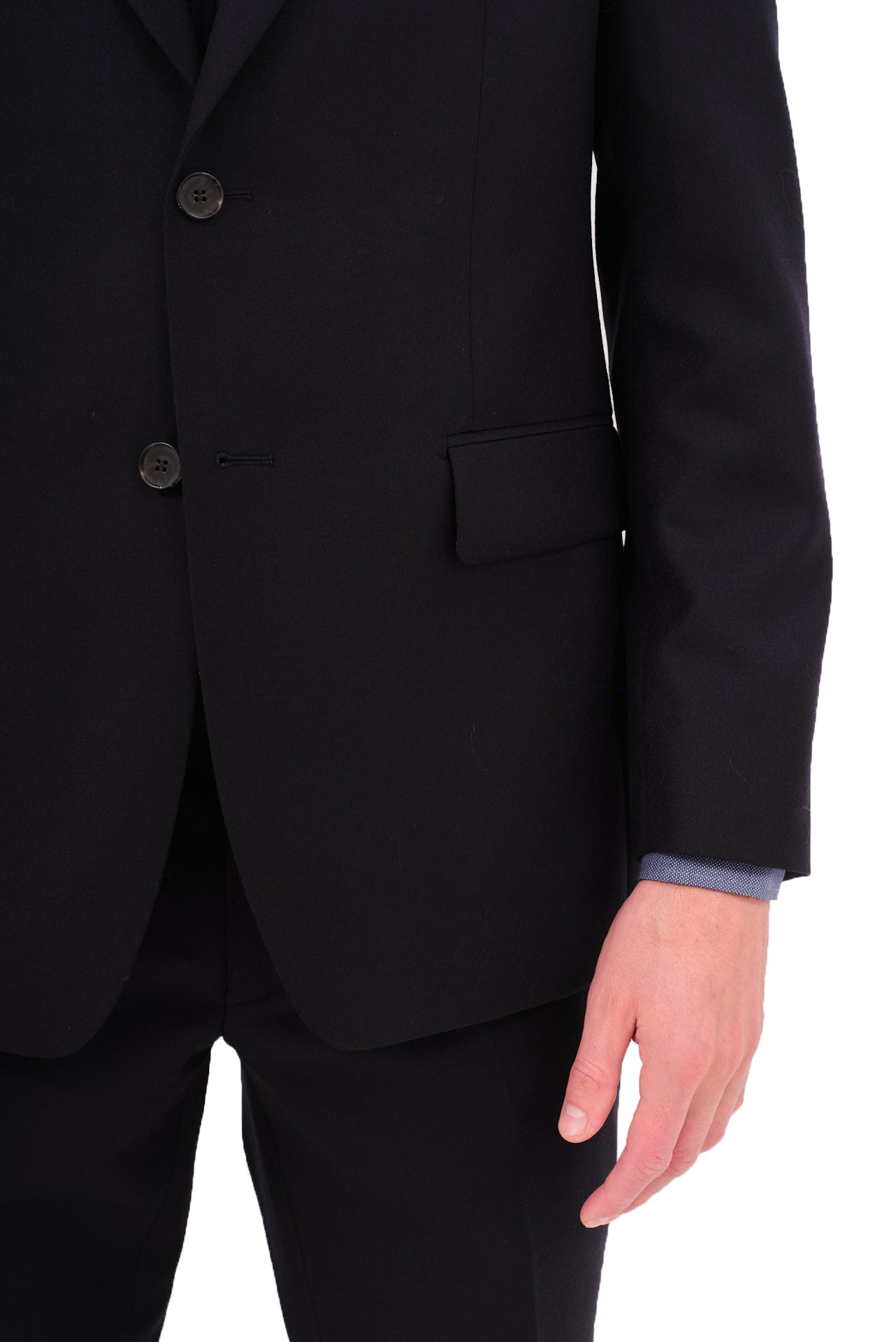 ΑΝΔΡΙΚΟ ΜΠΛΕ ΣΑΚΑΚΙ PORTOBELLO'S ΜΕ ΜΠΛΕ ΑΠΟΣΠΩΜΕΝΗ ΜΟΣΤΡΑ SLIM FIT