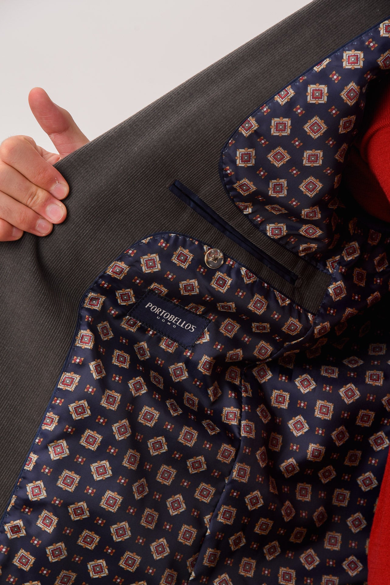 ΑΝΔΡΙΚΟ ΣΑΚΑΚΙ ΔΙΚΟΥΜΠΟ ΚΟΤΛΕ PORTOBELLO'S ΣΕ ΓΚΡΙ-ΛΑΔΙ ΧΡΩΜΑ