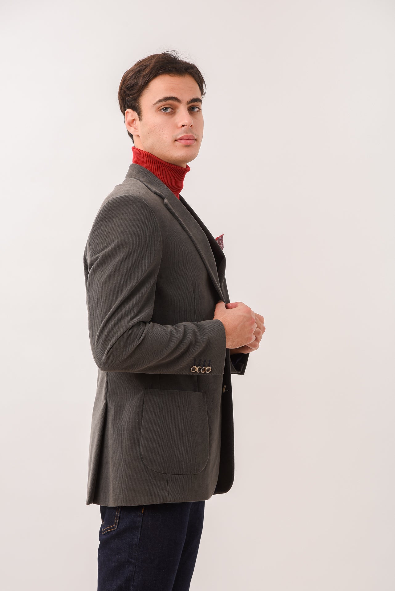 ΑΝΔΡΙΚΟ ΣΑΚΑΚΙ ΔΙΚΟΥΜΠΟ ΚΟΤΛΕ PORTOBELLO'S ΣΕ ΓΚΡΙ-ΛΑΔΙ ΧΡΩΜΑ