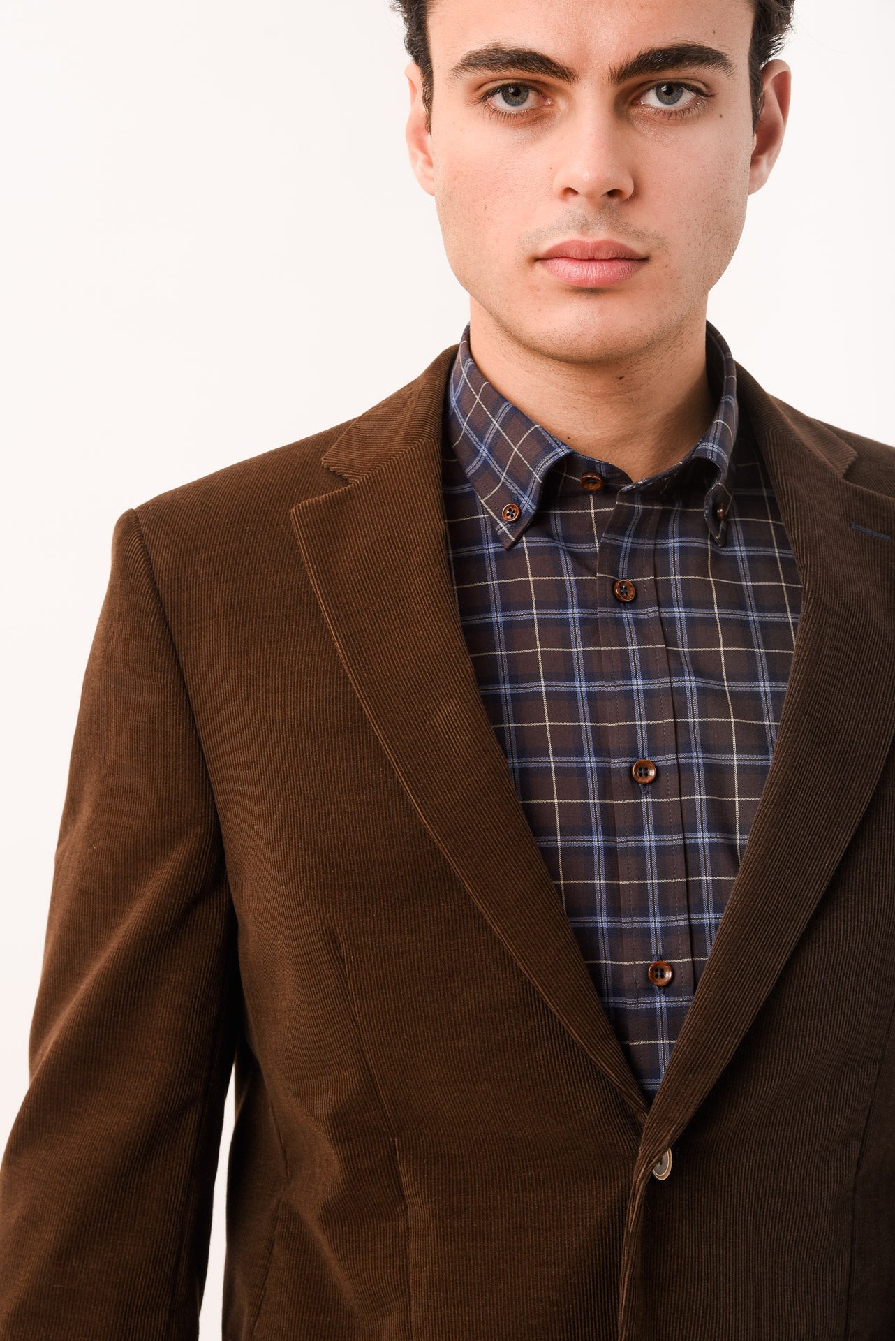 ΑΝΔΡΙΚΟ ΣΑΚΑΚΙ ΚΟΤΛΕ PORTOBELLO'S ΚΑΦΕ ΧΡΩΜΑ ΜΕ ΜΠΛΕ ΛΕΠΤΟΜΕΡΕΙΕΣ