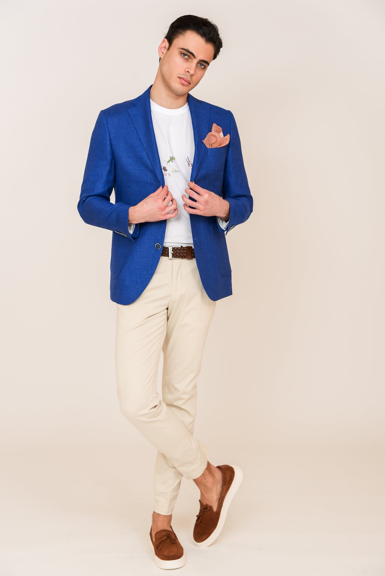 ΑΝΔΡΙΚΟ ΣΑΚΑΚΙ PORTOBELLO’S ΜΠΛΕ ΡΟΥΑ ΜΕ ΓΥΑΛΙΣΤΕΡΗ ΟΨΗ ΚΑΙ ΥΦΑΣΜΑ REDA