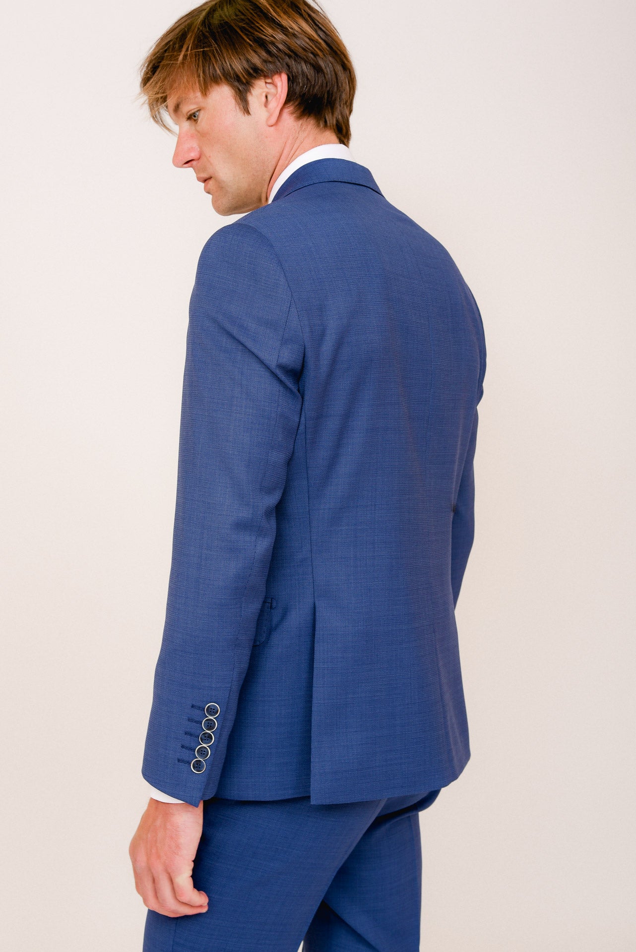 ΑΝΔΡΙΚΟ ΚΟΣΤΟΥΜΙ PORTOBELLO'S ΣΕ ΜΠΛΕ RAF ΑΠΟΧΡΩΣΗ ΜΕ ΥΦΑΣΜΑ ZIGNONE S120'S SLIM FIT