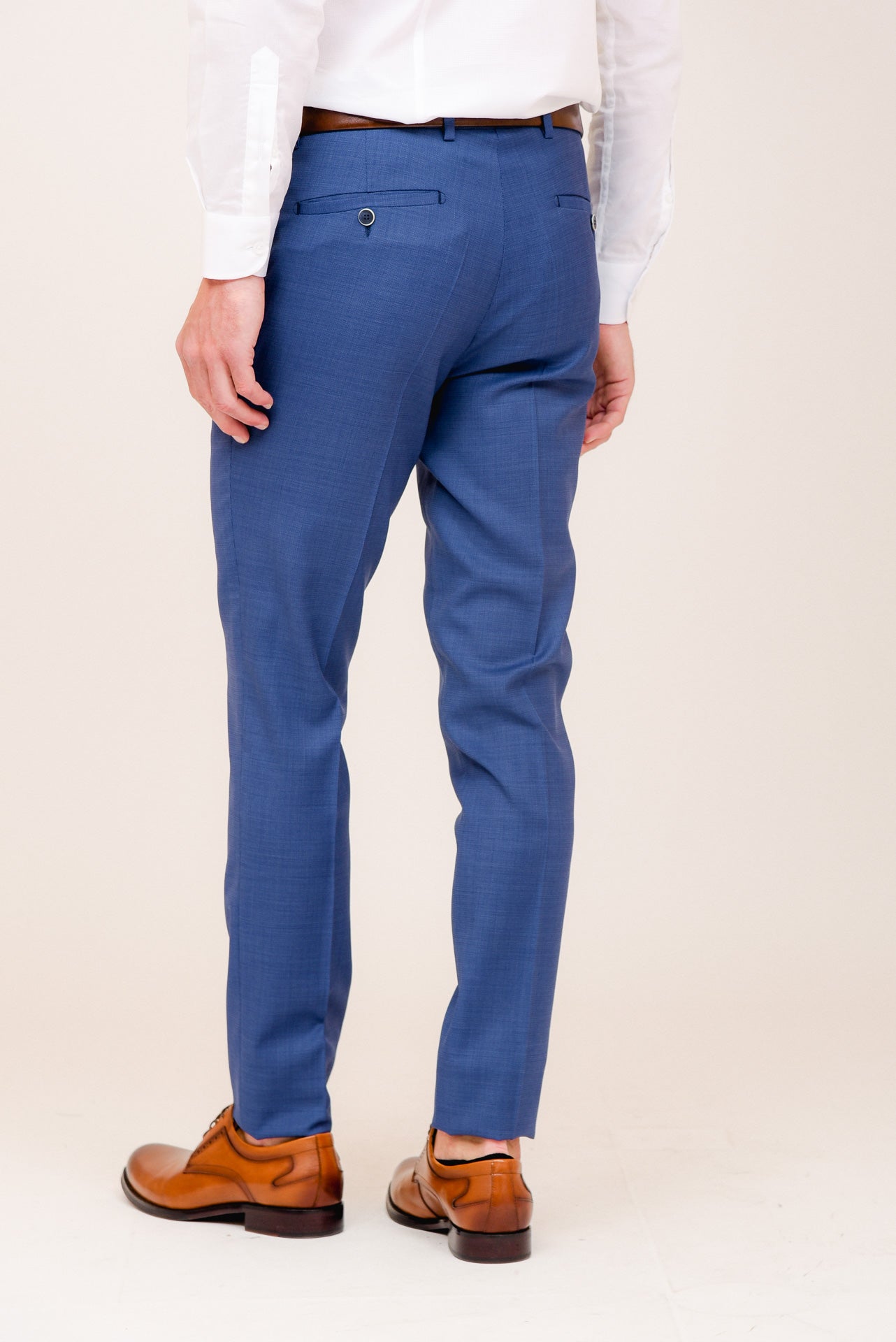 ΑΝΔΡΙΚΟ ΚΟΣΤΟΥΜΙ PORTOBELLO'S ΣΕ ΜΠΛΕ RAF ΑΠΟΧΡΩΣΗ ΜΕ ΥΦΑΣΜΑ ZIGNONE S120'S SLIM FIT