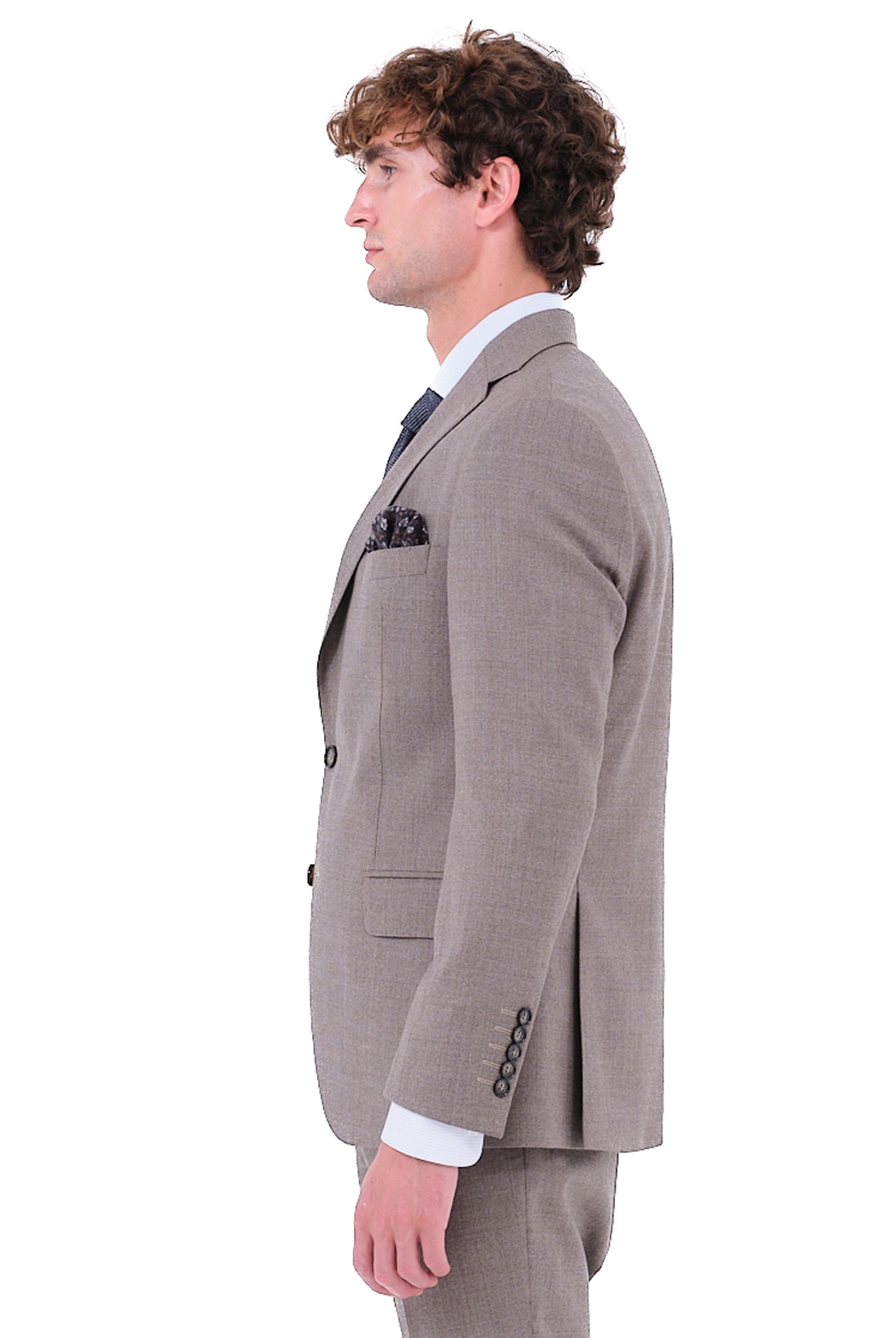 ΑΝΔΡΙΚΟ ΚΟΣΤΟΥΜΙ ΜΠΕΖ ΚΑΦΕ PORTOBELLO'S ΑΠΟ 100% ΜΑΛΛΙ SLIM FIT