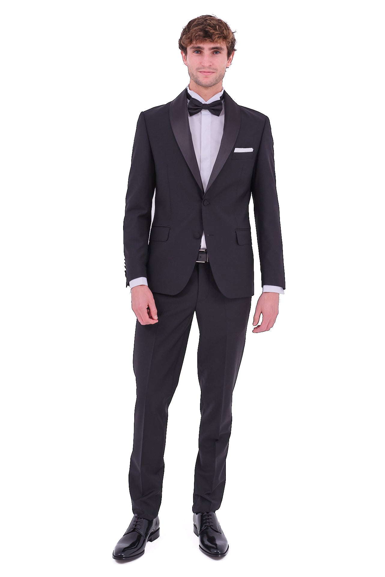 ΑΝΔΡΙΚΟ SMOKING ΚΟΣΤΟΥΜΙ ΜΕ SHAWL ΠΕΤΑ PORTOBELLO'S ΣΕ ΜΑΥΡΟ ΧΡΩΜΑ