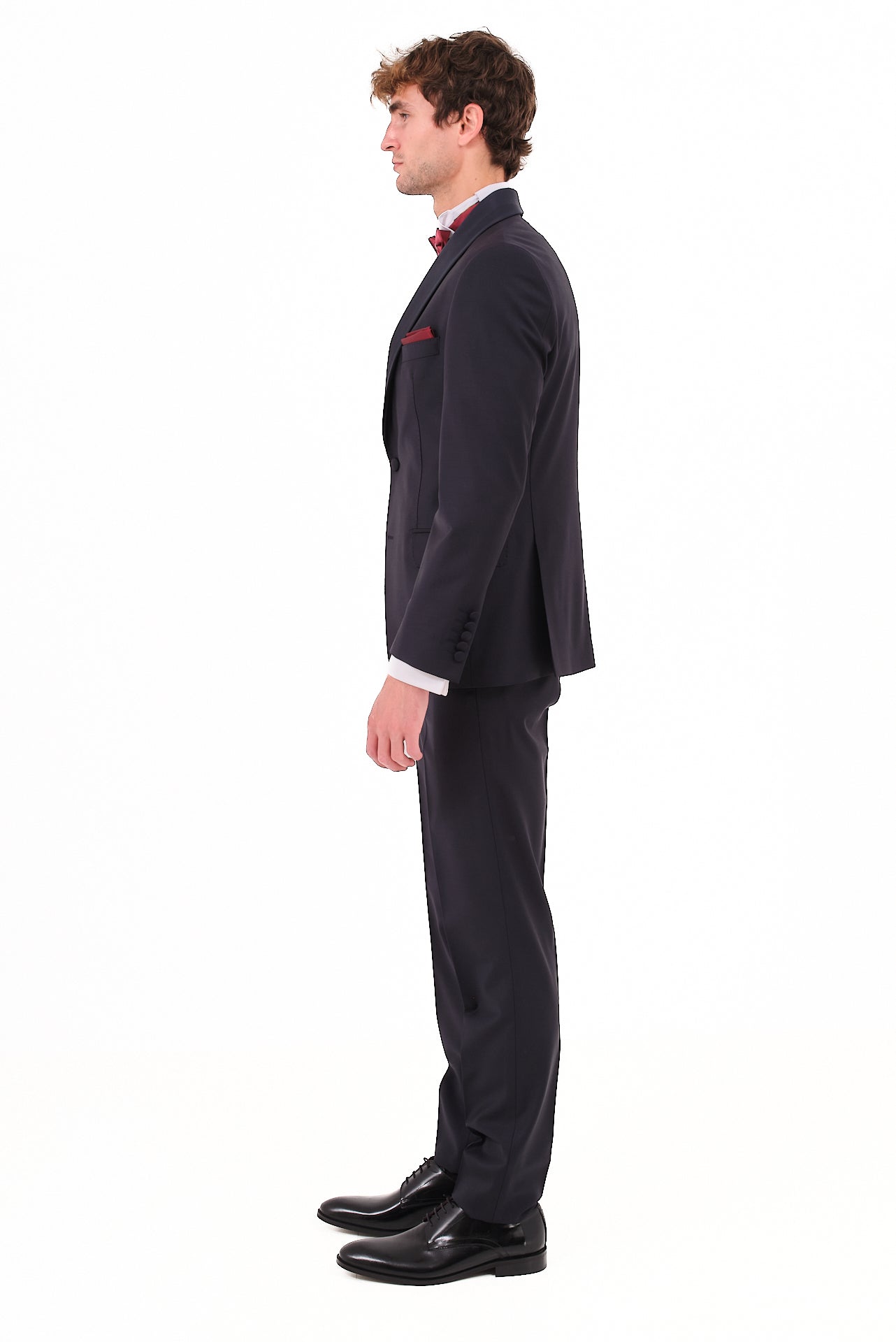 ΑΝΔΡΙΚΟ SMOKING ΚΟΣΤΟΥΜΙ ΜΕ SHAWL ΠΕΤΑ PORTOBELLO'S ΣΕ ΜΠΛΕ ΧΡΩΜΑ