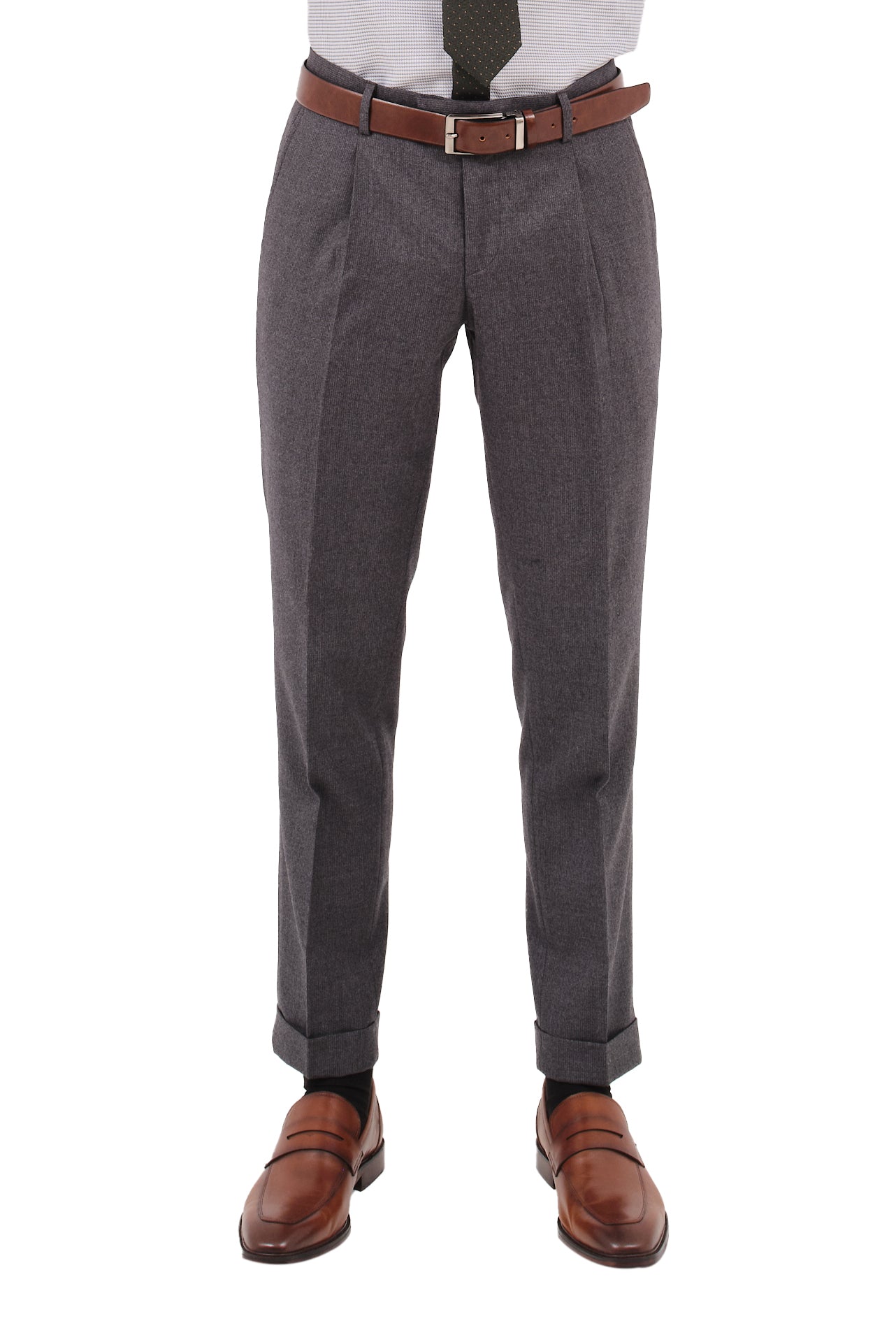 ΑΝΔΡΙΚΟ ΣΤΑΥΡΩΤΟ ΚΟΣΤΟΥΜΙ PORTOBELLO'S ΣΕ ΓΚΡΙ ΣΚΟΥΡΟ ΧΡΩΜΑ ΚΑΙ PEAK ΠΕΤΑ