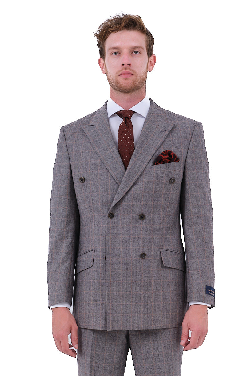 ΑΝΔΡΙΚΟ ΓΚΡΙ ΚΟΣΤΟΥΜΙ ΣΤΑΥΡΩΤΟ PORTOBELLO'S ΜΕ ΚΑΡΟ ΜΠΕΖ ΑΝΟΙΧΤΟ