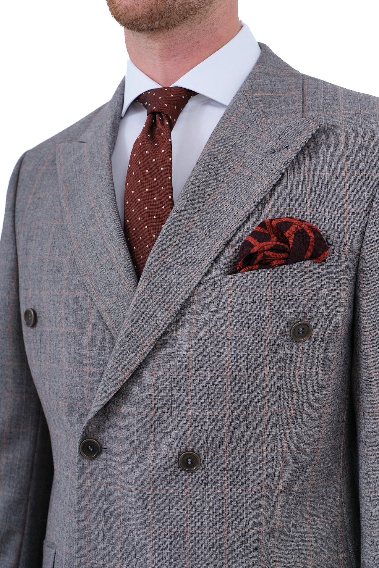 ΑΝΔΡΙΚΟ ΓΚΡΙ ΚΟΣΤΟΥΜΙ ΣΤΑΥΡΩΤΟ PORTOBELLO'S ΜΕ ΚΑΡΟ ΜΠΕΖ ΑΝΟΙΧΤΟ