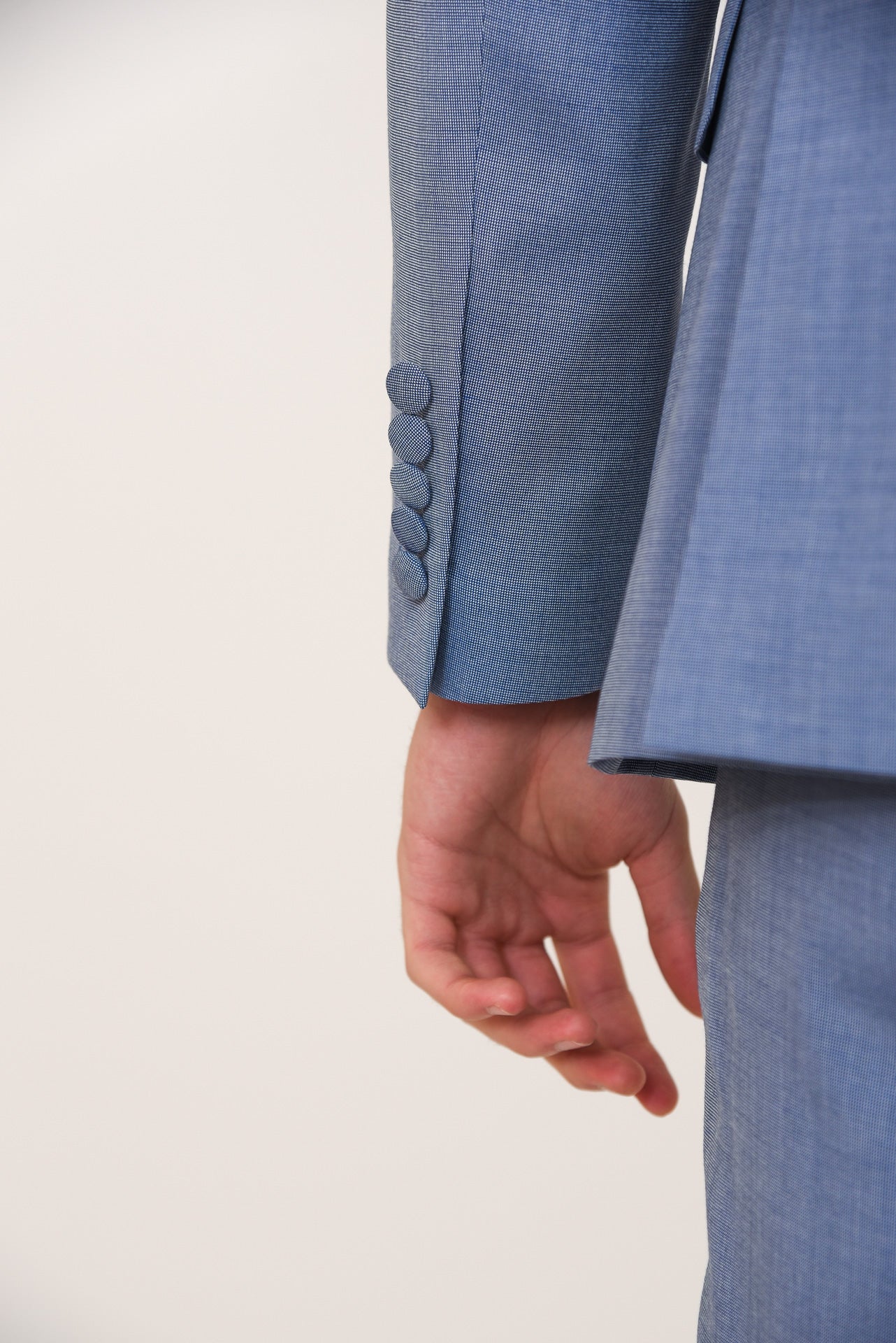 ΑΝΔΡΙΚΟ THREE-PIECE TUXEDO PORTOBELLO'S ΣΙΕΛ ΜΕ PEAK ΣΑΤΕΝ ΠΕΤΑ