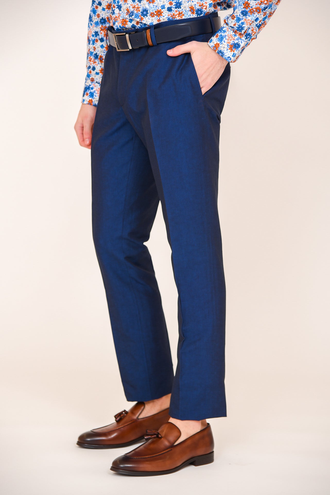 ΑΝΔΡΙΚΟ ΣΤΑΥΡΩΤΟ ΚΟΣΤΟΥΜΙ PORTOBELLO'S ΜΠΛΕ ΑΝΟΙΧΤΟ ΜΕ PEAK ΠΕΤΑ