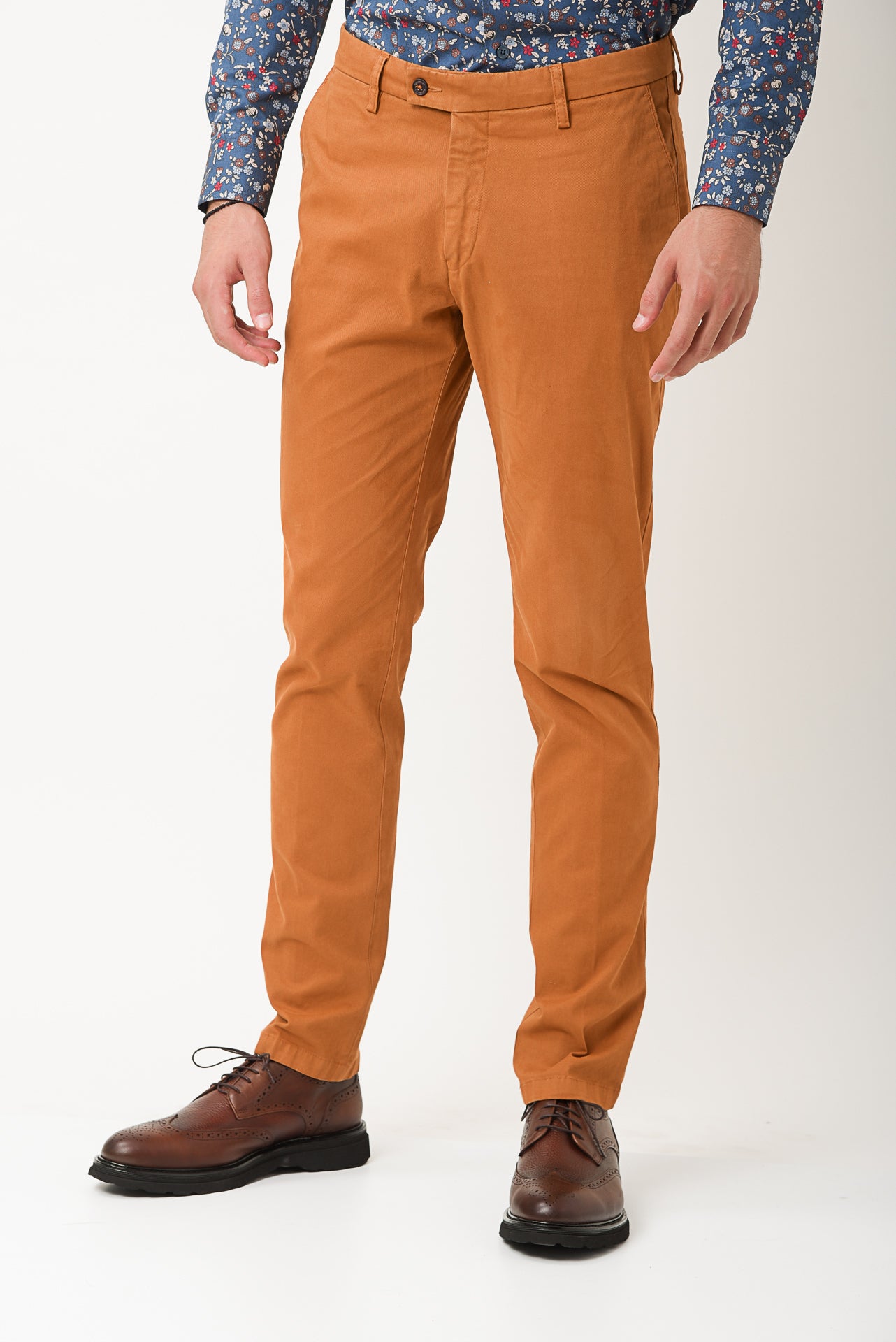 ΑΝΔΡΙΚΟ ΠΑΝΤΕΛΟΝΙ CHINOS PORTOBELLO'S ΣΕ ΜΟΥΣΤΑΡΔΙ ΧΡΩΜΑ SLIM FIT