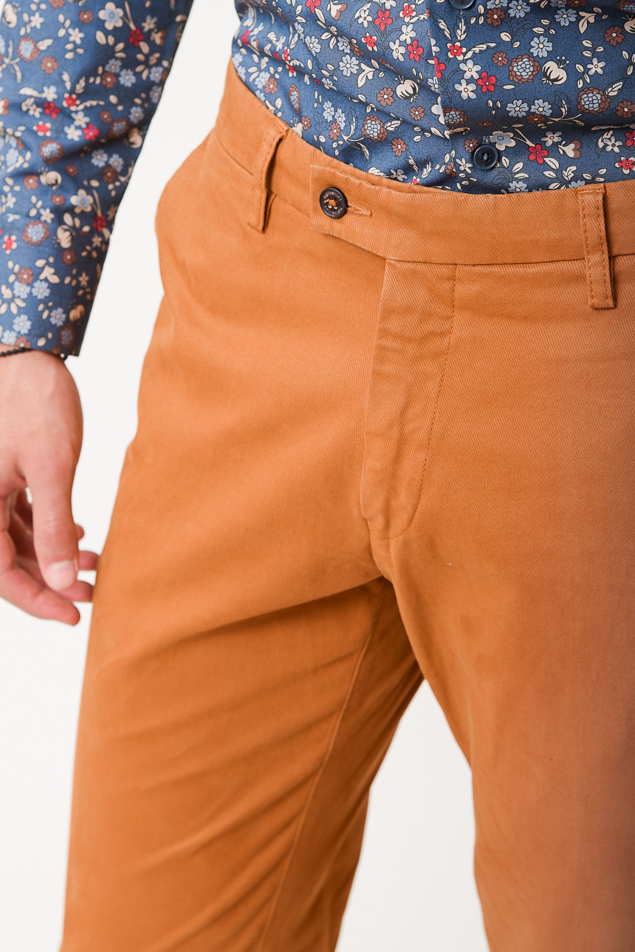 ΑΝΔΡΙΚΟ ΠΑΝΤΕΛΟΝΙ CHINOS PORTOBELLO'S ΣΕ ΜΟΥΣΤΑΡΔΙ ΧΡΩΜΑ SLIM FIT