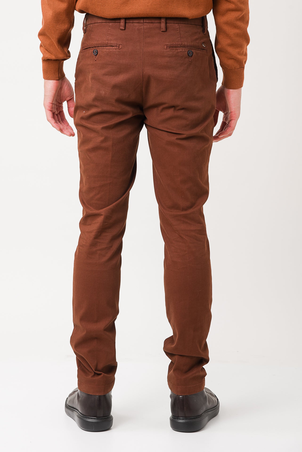 ΑΝΔΡΙΚΟ ΠΑΝΤΕΛΟΝΙ CHINOS PORTOBELLO'S ΣΕ ΚΕΡΑΜΙΔΙ ΧΡΩΜΑ SLIM FIT