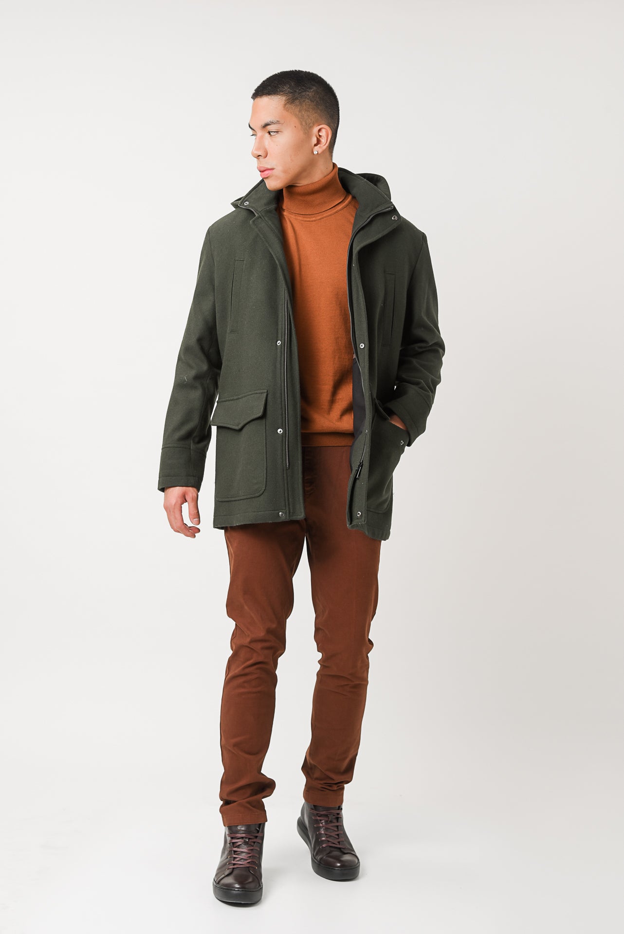 ΑΝΔΡΙΚΟ ΠΑΝΤΕΛΟΝΙ CHINOS PORTOBELLO'S ΣΕ ΚΕΡΑΜΙΔΙ ΧΡΩΜΑ SLIM FIT