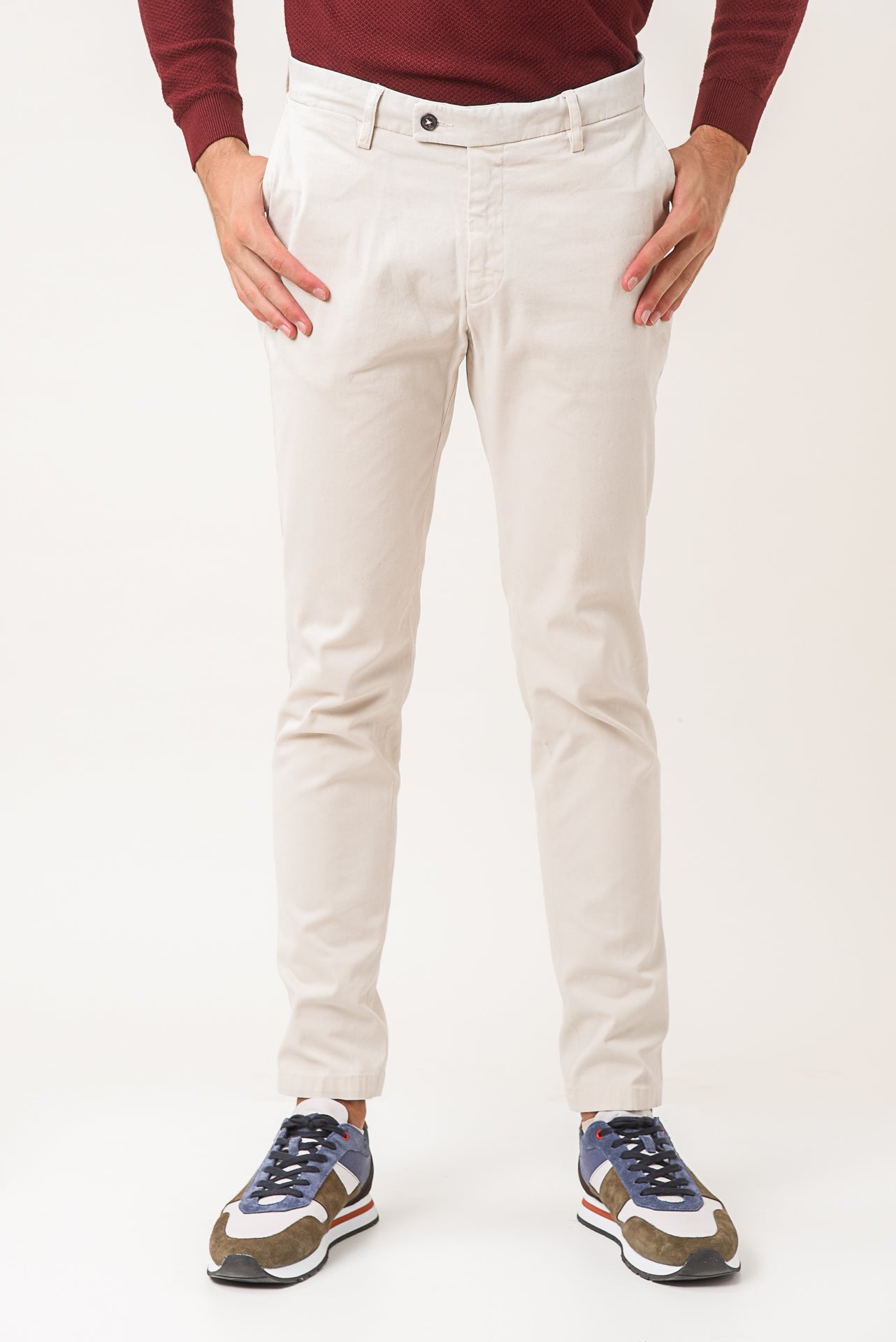 ΑΝΔΡΙΚΟ ΠΑΝΤΕΛΟΝΙ CHINOS PORTOBELLO'S ΣΕ ΕΚΡΟΥ ΧΡΩΜΑ SLIM FIT