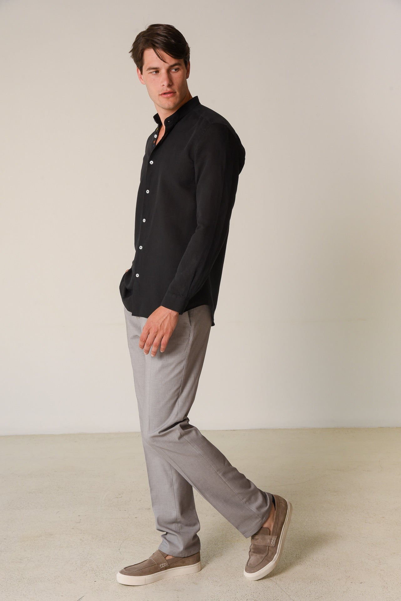 ΑΝΔΡΙΚΟ ΠΑΝΤΕΛΟΝΙ CHINOS PORTOBELLO'S ΓΚΡΙ ΜΕΣΑΙΟ ΧΡΩΜΑ REGULAR FIT