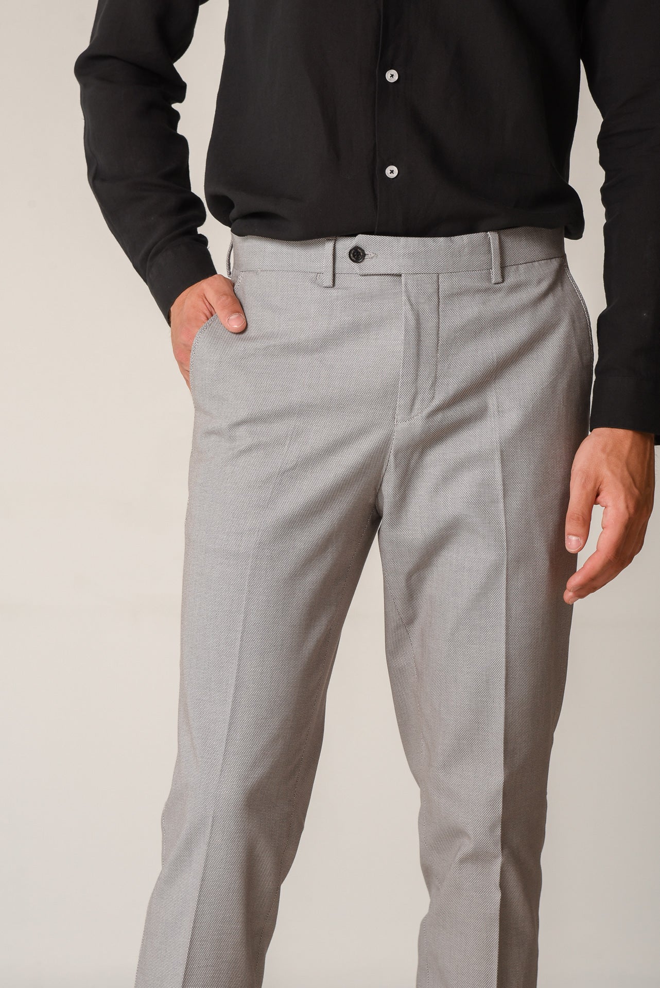 ΑΝΔΡΙΚΟ ΠΑΝΤΕΛΟΝΙ CHINOS PORTOBELLO'S ΓΚΡΙ ΜΕΣΑΙΟ ΧΡΩΜΑ REGULAR FIT